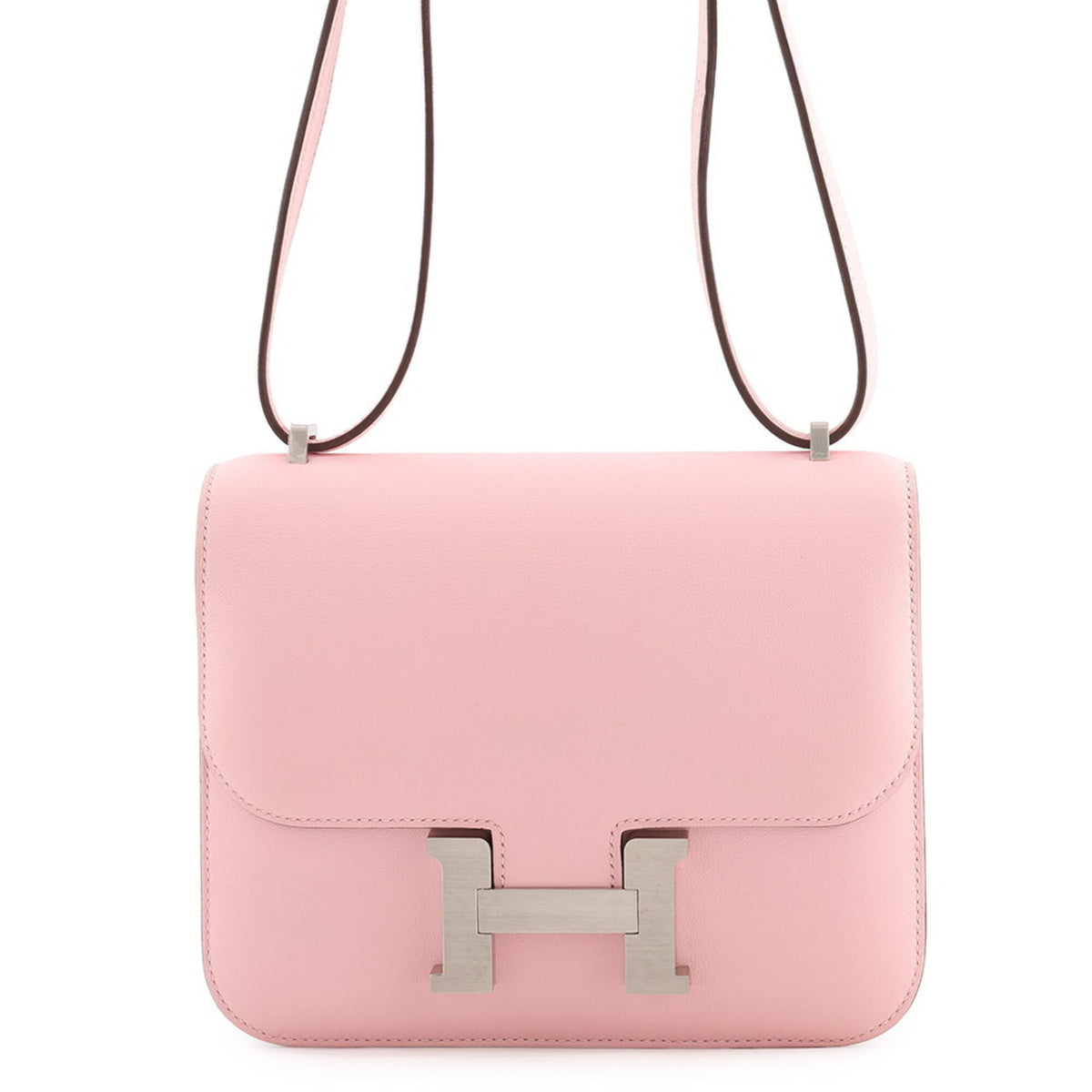 Hermes Constance Rose Sakura Swift Leather Handbag Shoulder Bag (Pre-Owned)
