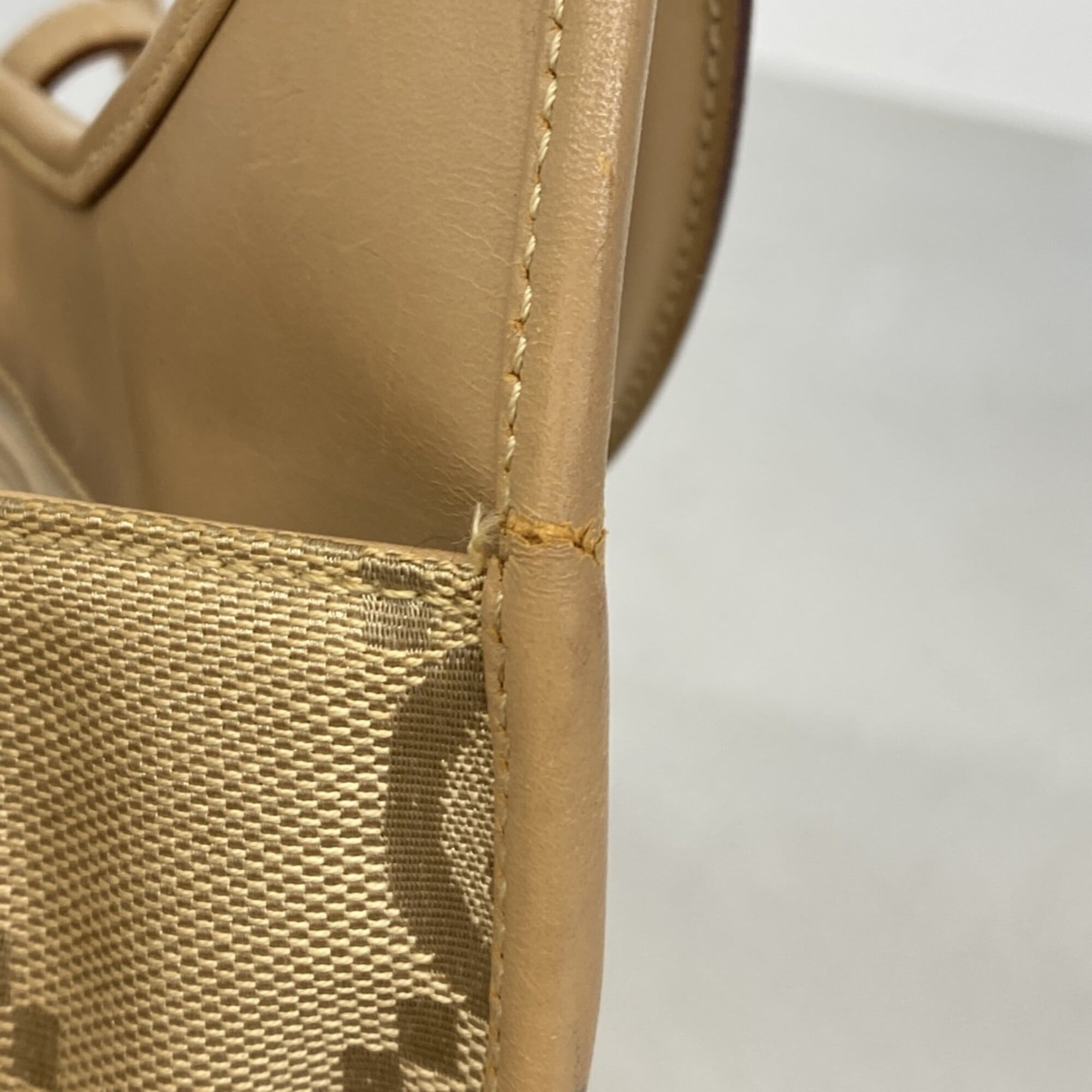 Gucci Light Brown Canvas Handbag (Pre-Owned)