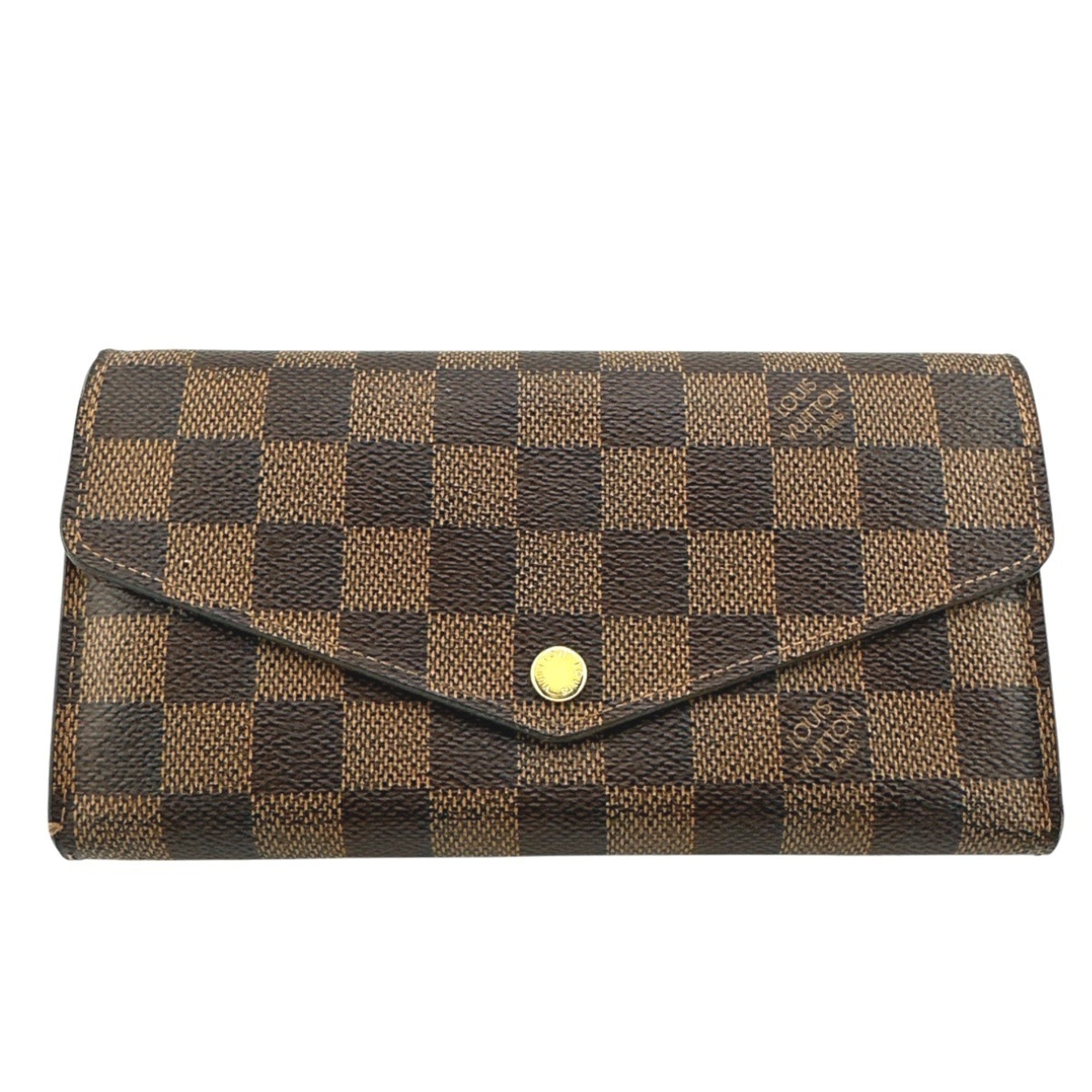 Louis Vuitton Brown Damier Canvas Long Wallet (Tri-Fold) (Pre-Owned)