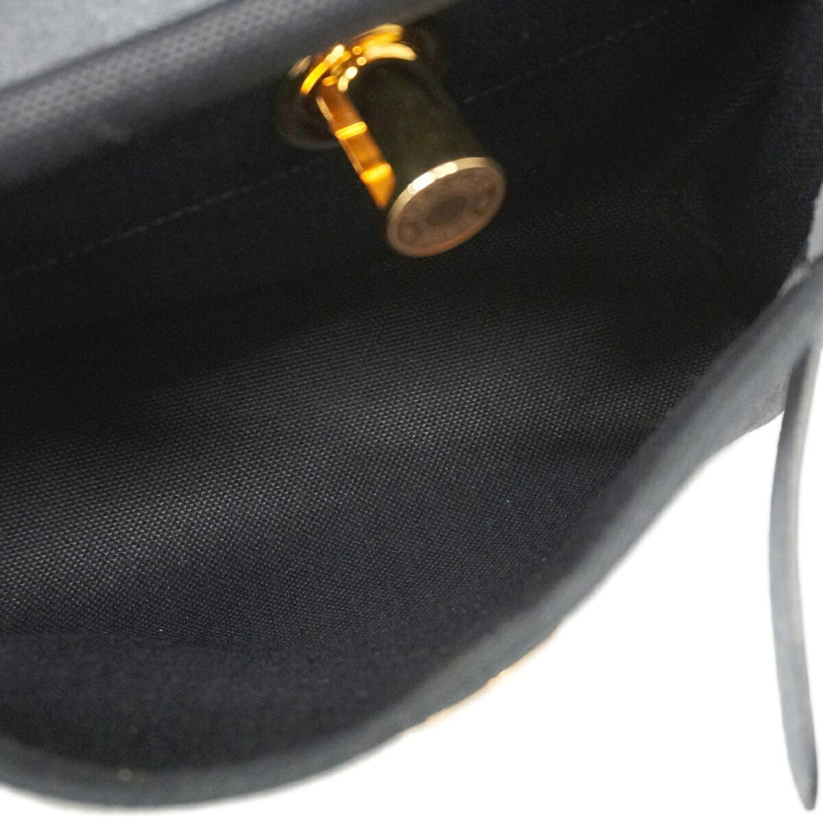 Hermes Black Toile Officier Shoulder Bag (Pre-Owned)
