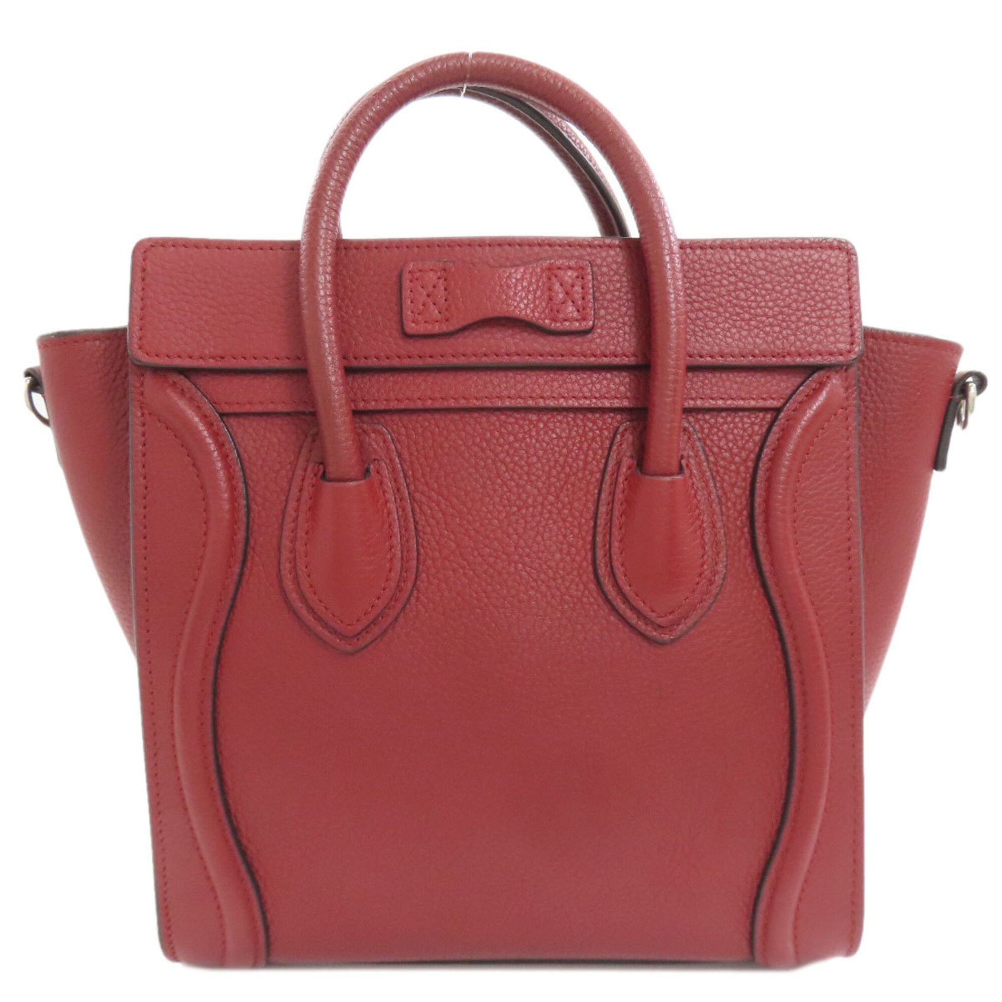 Celine Luggage Red Color Leather Handbag (Pre-Owned)