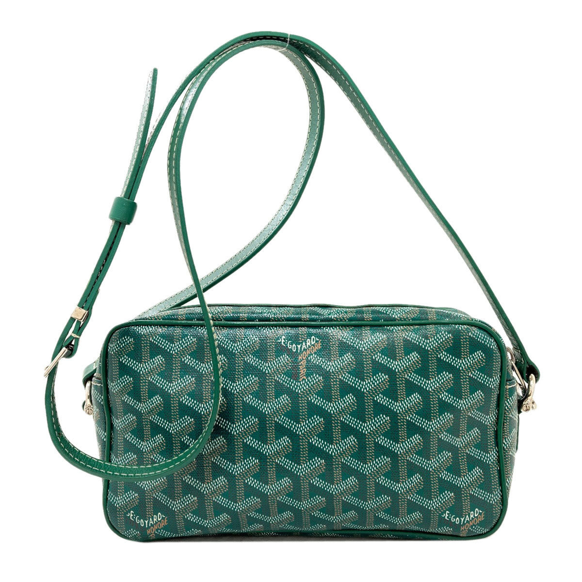 Goyard Green Coated Canvas Shoulder Bag (Pre-Owned)