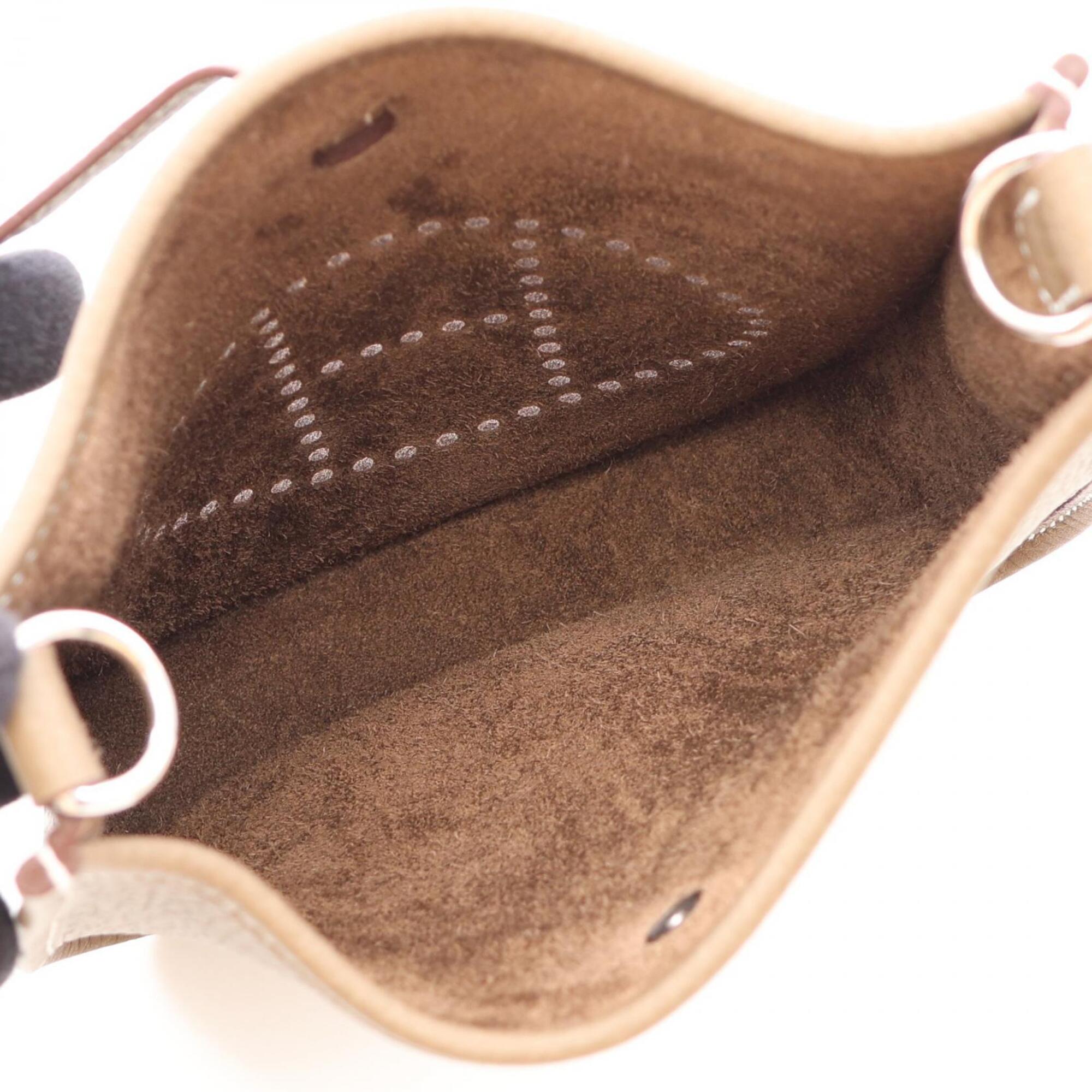 Hermes Beige Etoupe Gray Taurillon Clemence Leather Handbag Shoulder Bag (Pre-Owned)