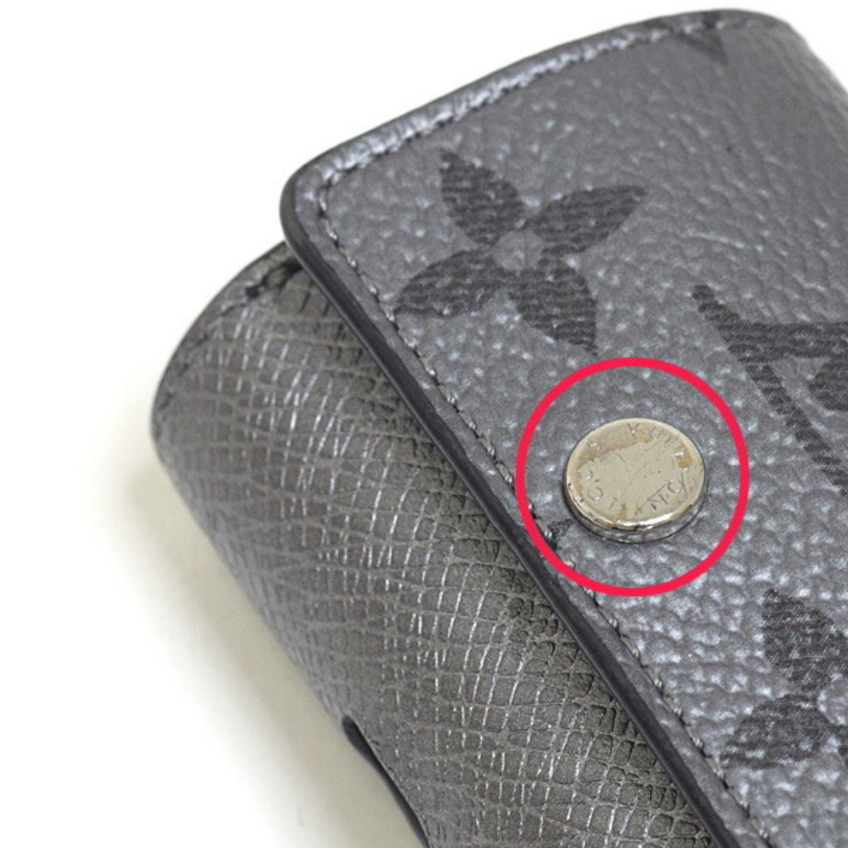 Louis Vuitton Gray Gunmetal Taigarama Pouch (Pre-Owned)