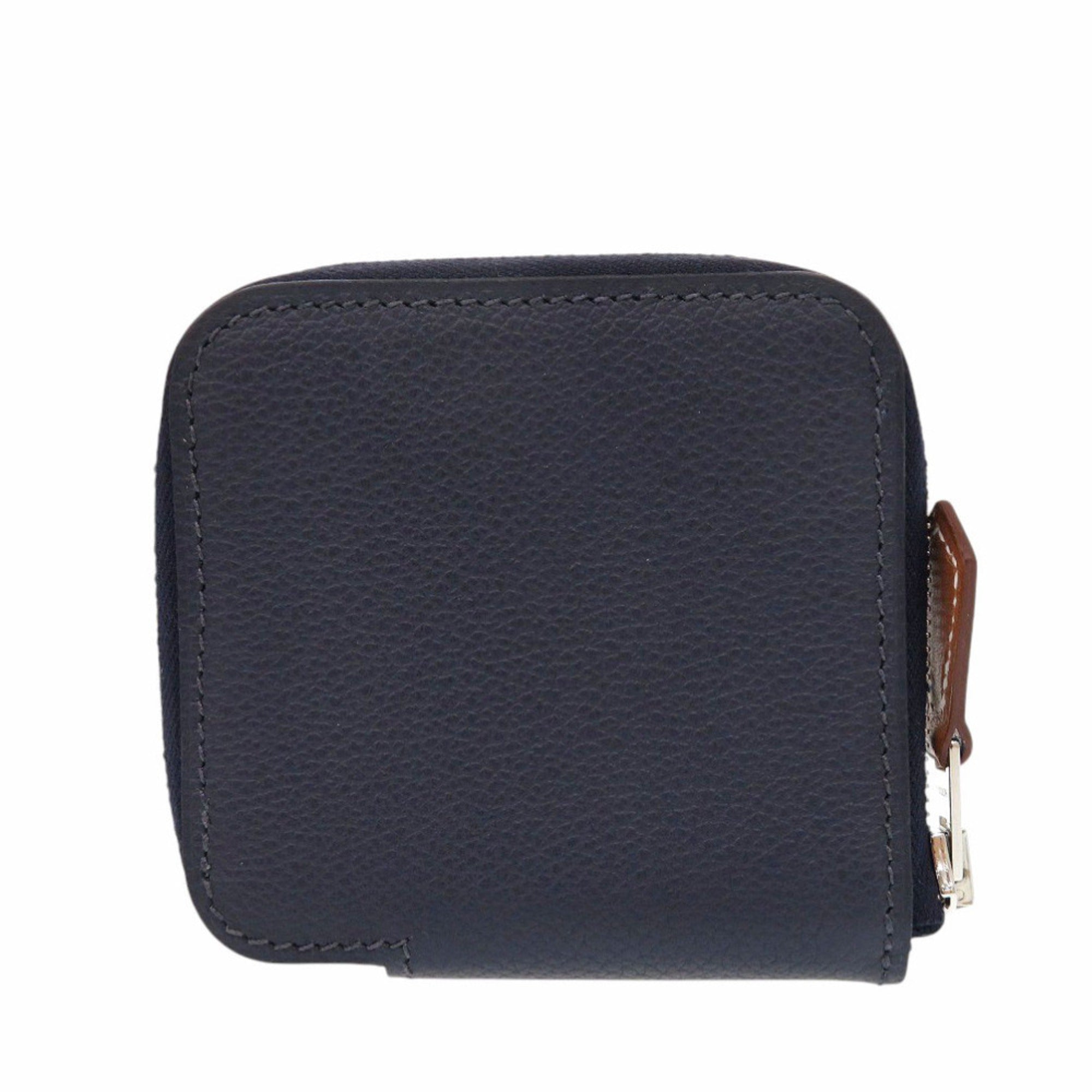 Hermes Blue Blue Nuit Epsom Leather Coin Purse/Coin Case (Pre-Owned)