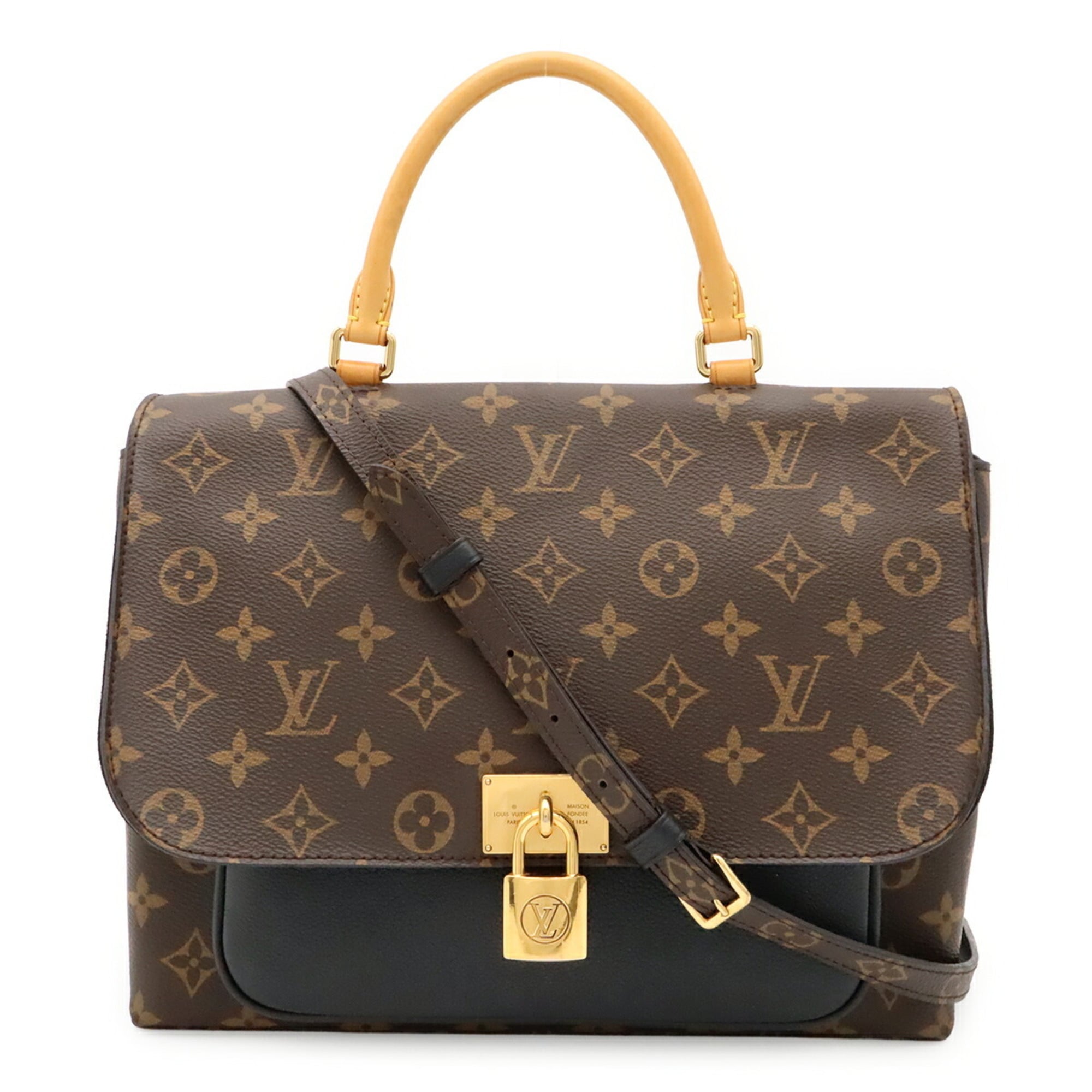 Louis Vuitton Black Noir Monogram Handbag Shoulder Bag (Pre-Owned)