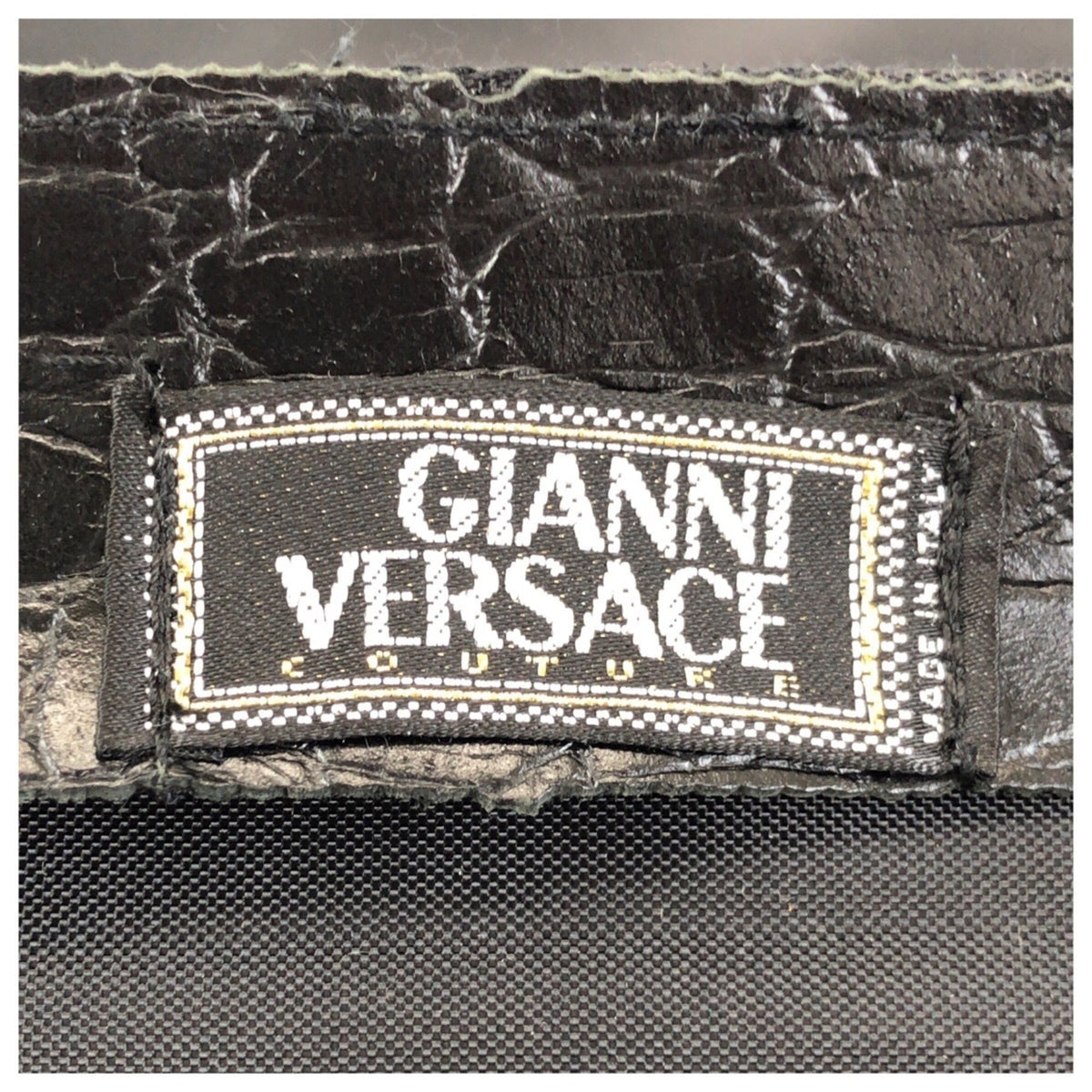 Versace Black Nylon Leather Backpack (Pre-Owned)