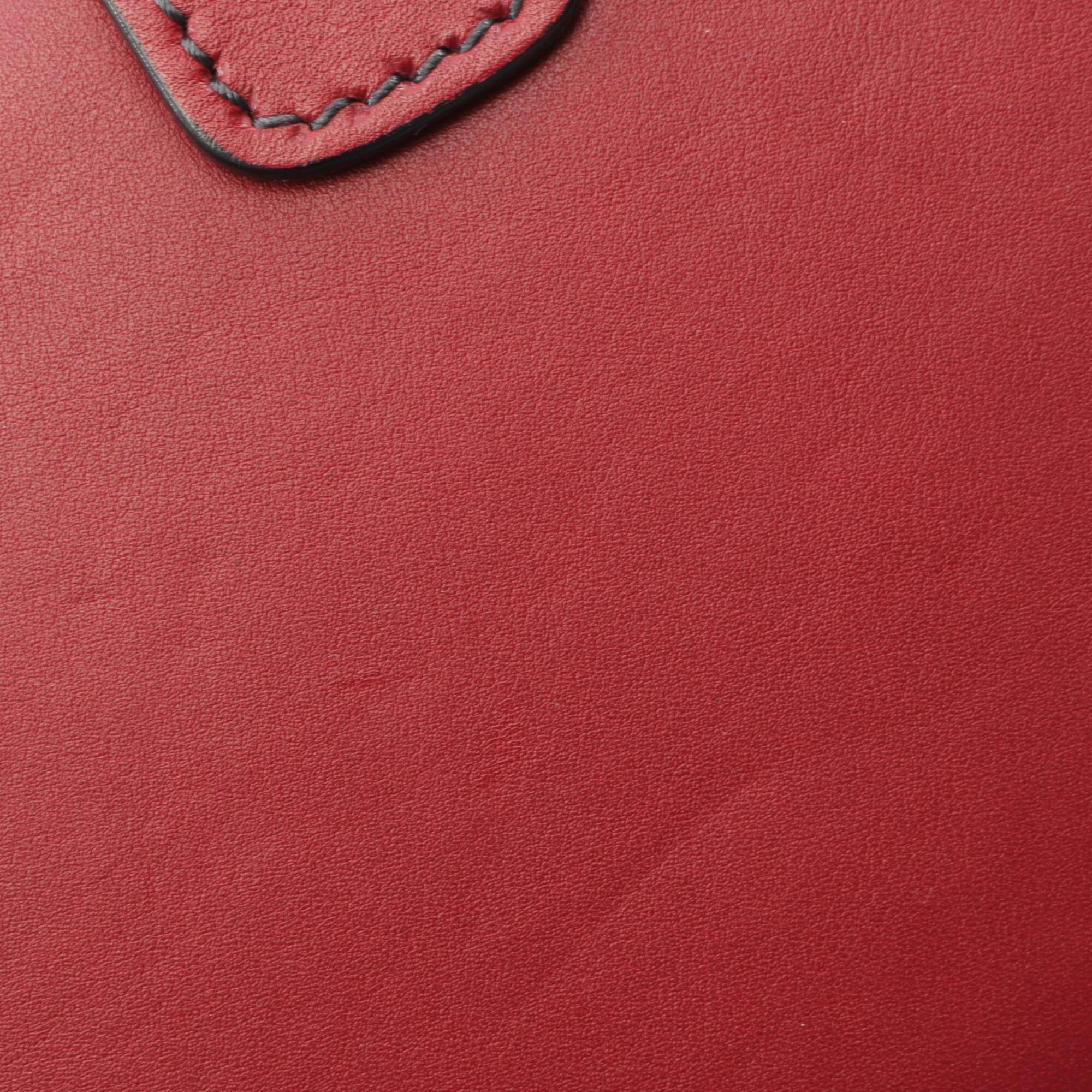 Christian Dior Red Color Leather Handbag Shoulder Bag (Pre-Owned)