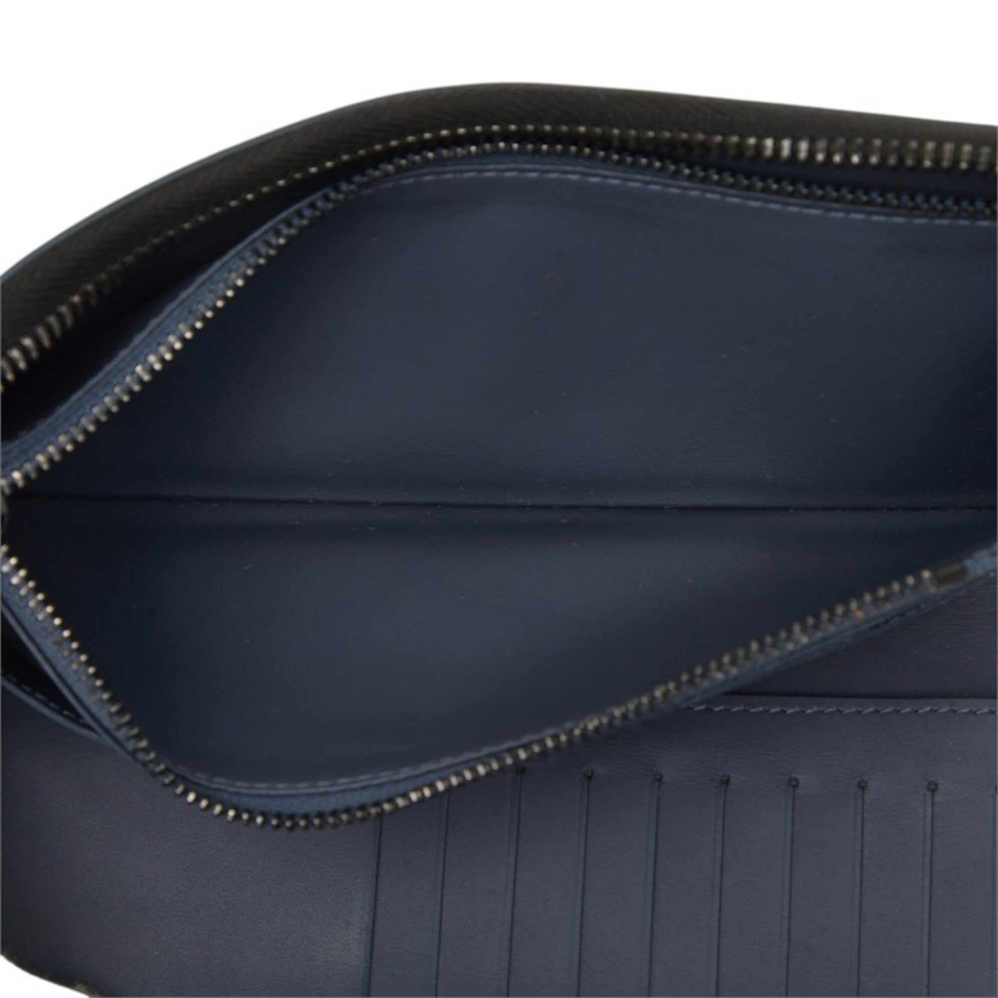 Louis Vuitton Navy Leather Long Wallet (Bi-Fold) (Pre-Owned)