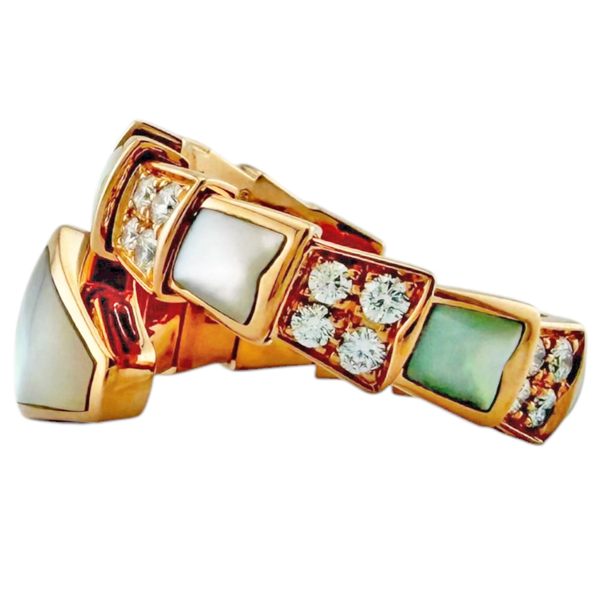Bvlgari Serpenti Pink Gold Pink Gold (18K) Band Ring (Pre-Owned)