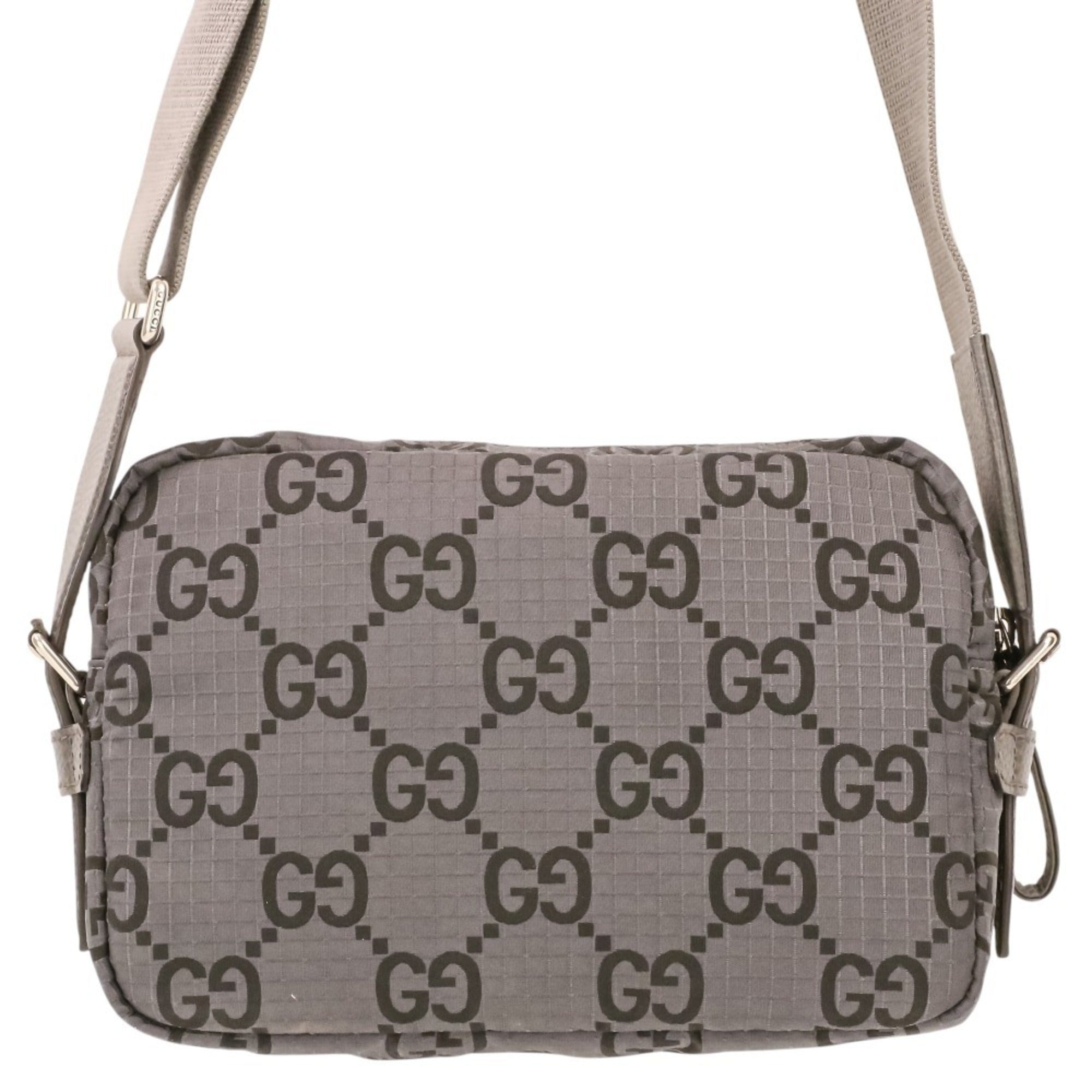 Gucci Gray Polyester Shoulder Bag (Pre-Owned)