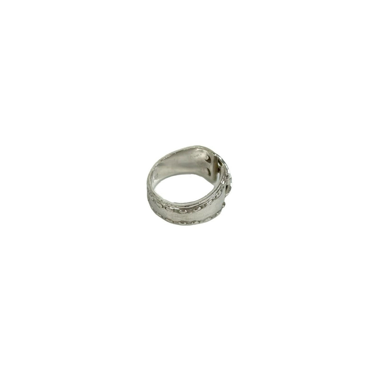 Hermes Silver Silver 925 Band Ring (Pre-Owned)