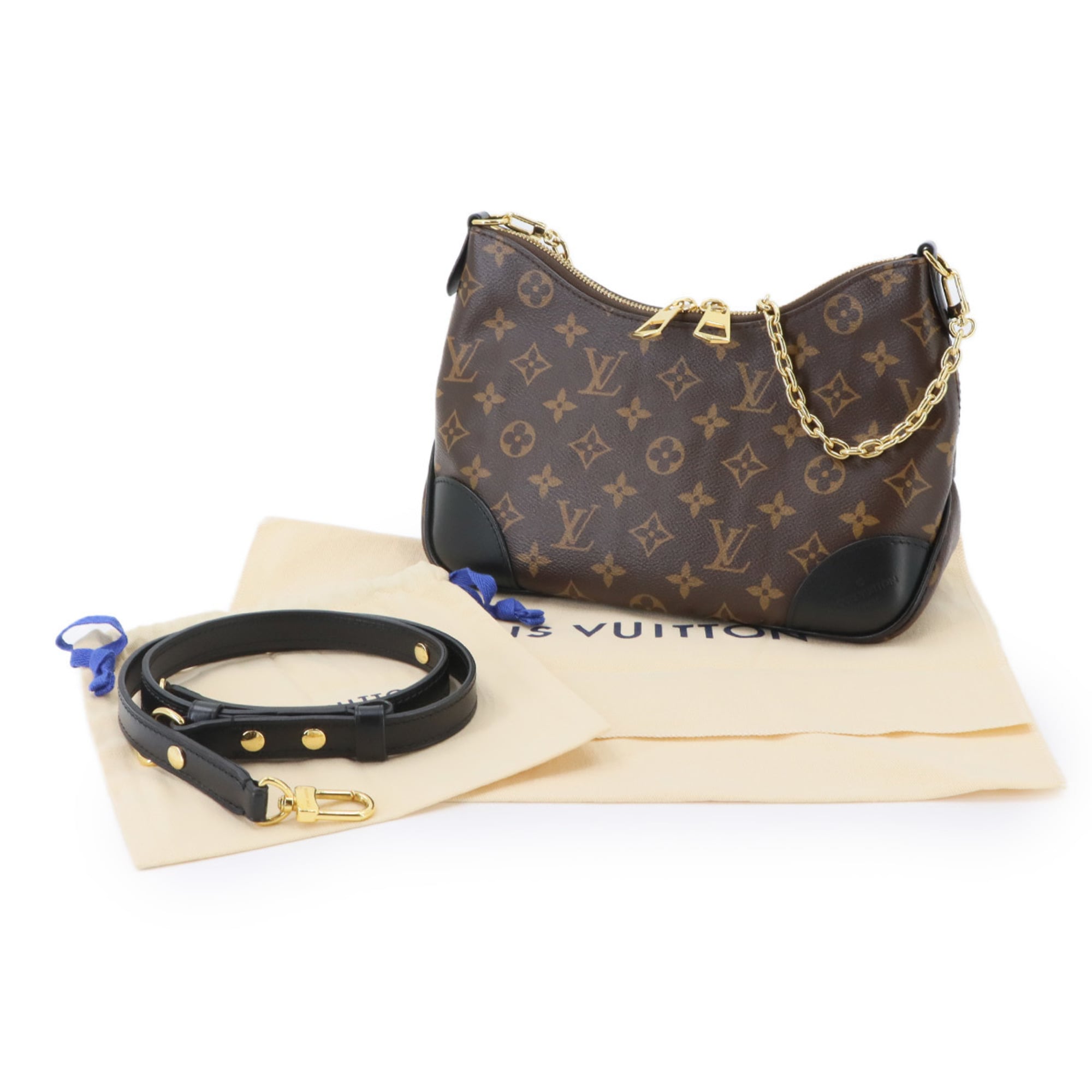 Louis Vuitton Monogram Noir Monogram Canvas Leather Handbag Shoulder Bag (Pre-Owned)