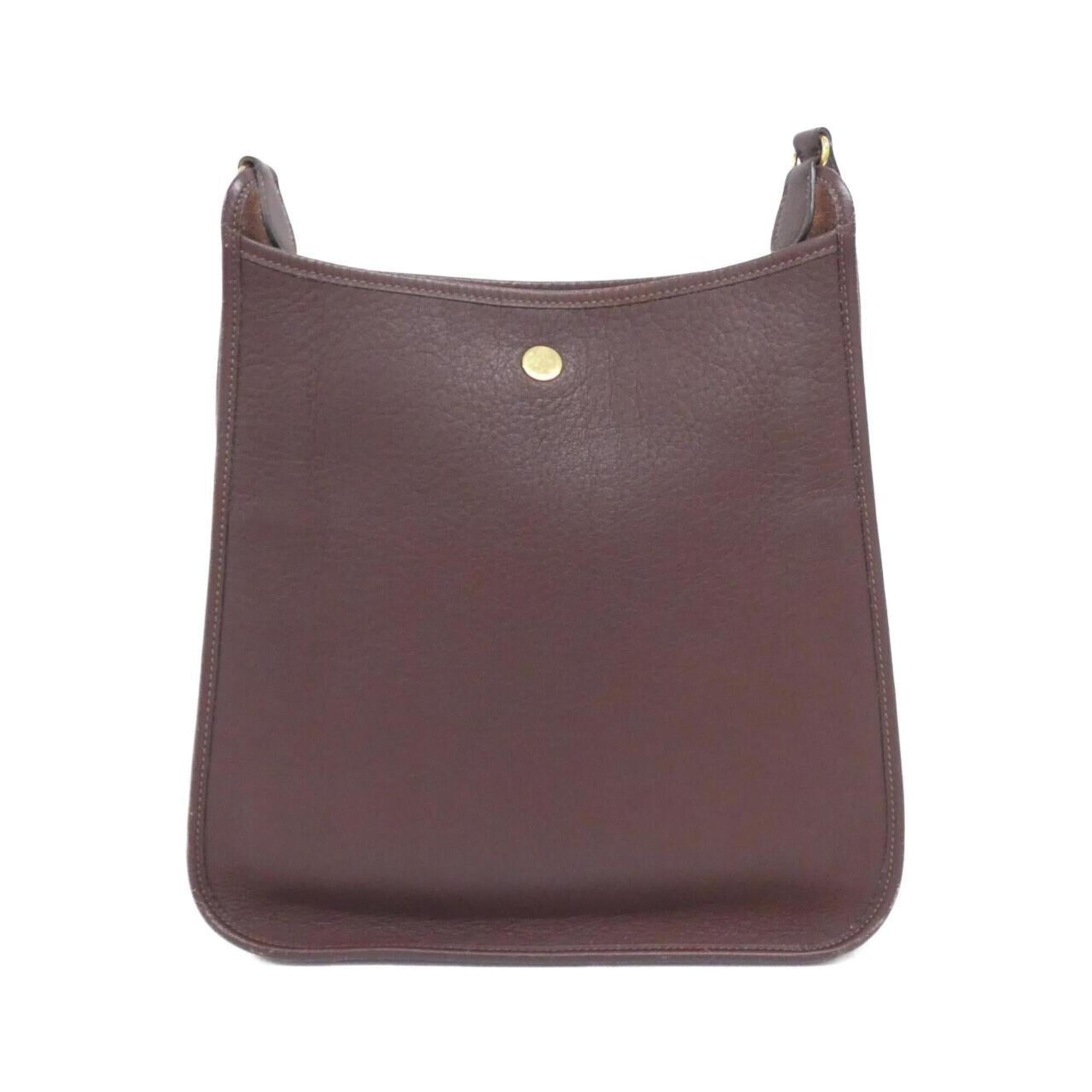 Hermes Havane Taurillon Clemence Leather Shoulder Bag (Pre-Owned)