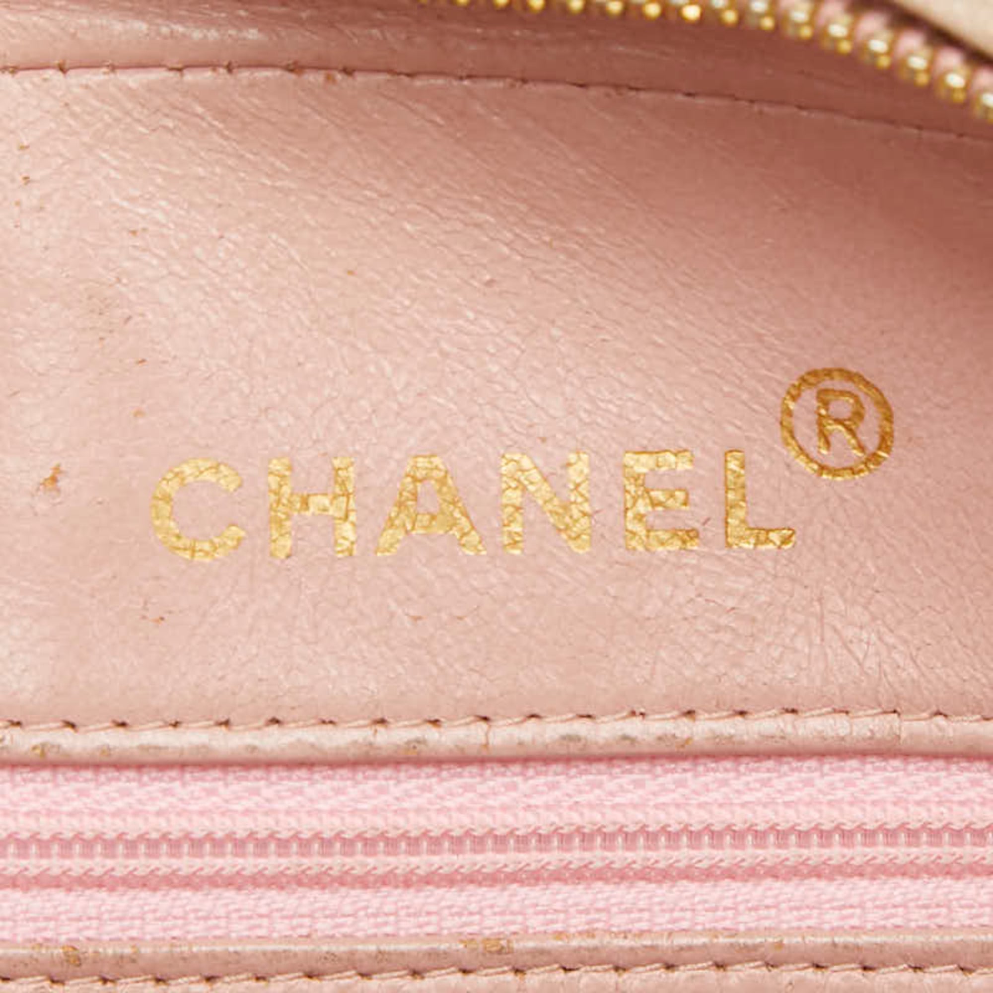 Chanel Pink Grained Calfskin Leather Shoulder Bag (Pre-Owned)