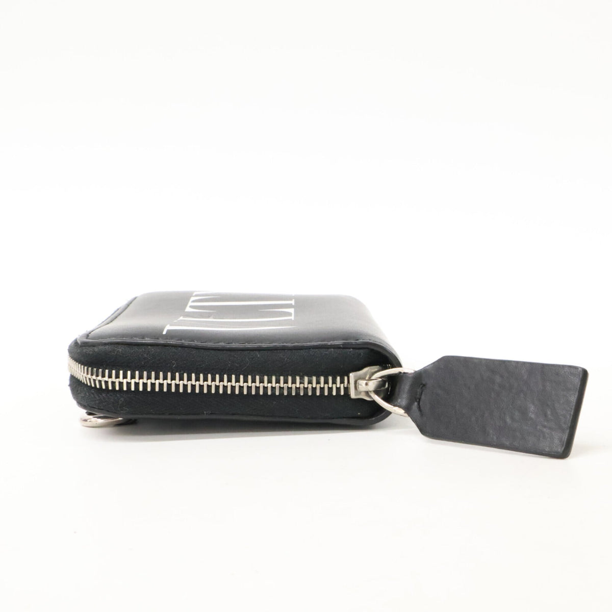 Valentino Black Leather Coin Purse/Coin Case (Pre-Owned)
