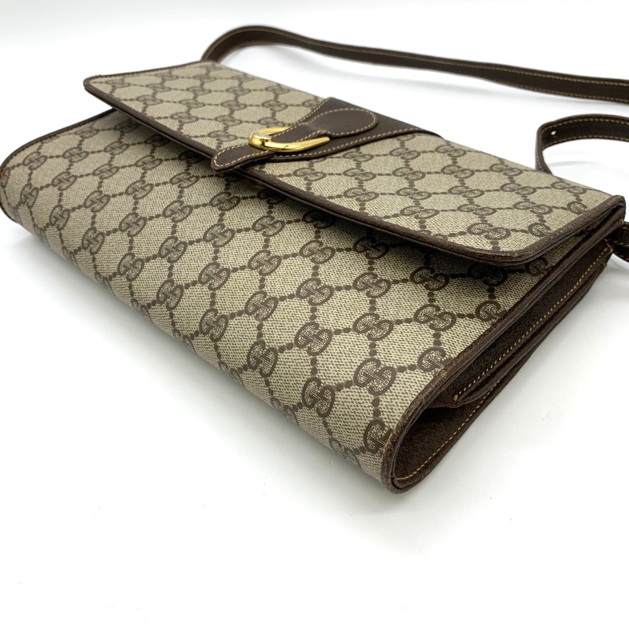 Gucci Brown Gg Supreme Shoulder Bag (Pre-Owned)