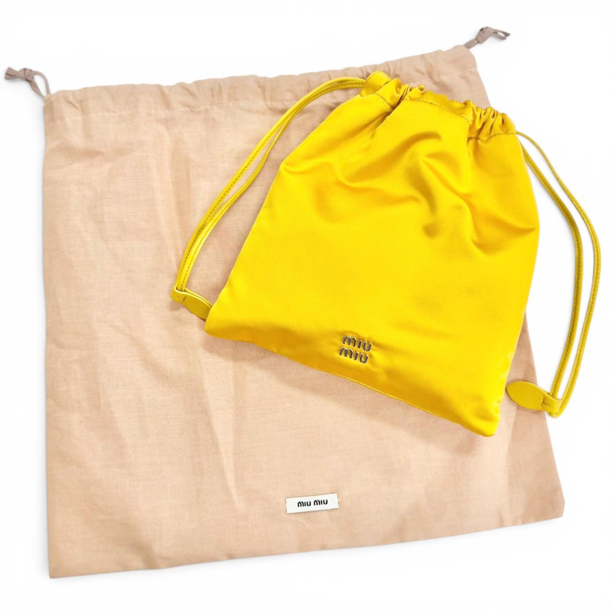 Miu Miu Yellow Silk Pouch (Pre-Owned)