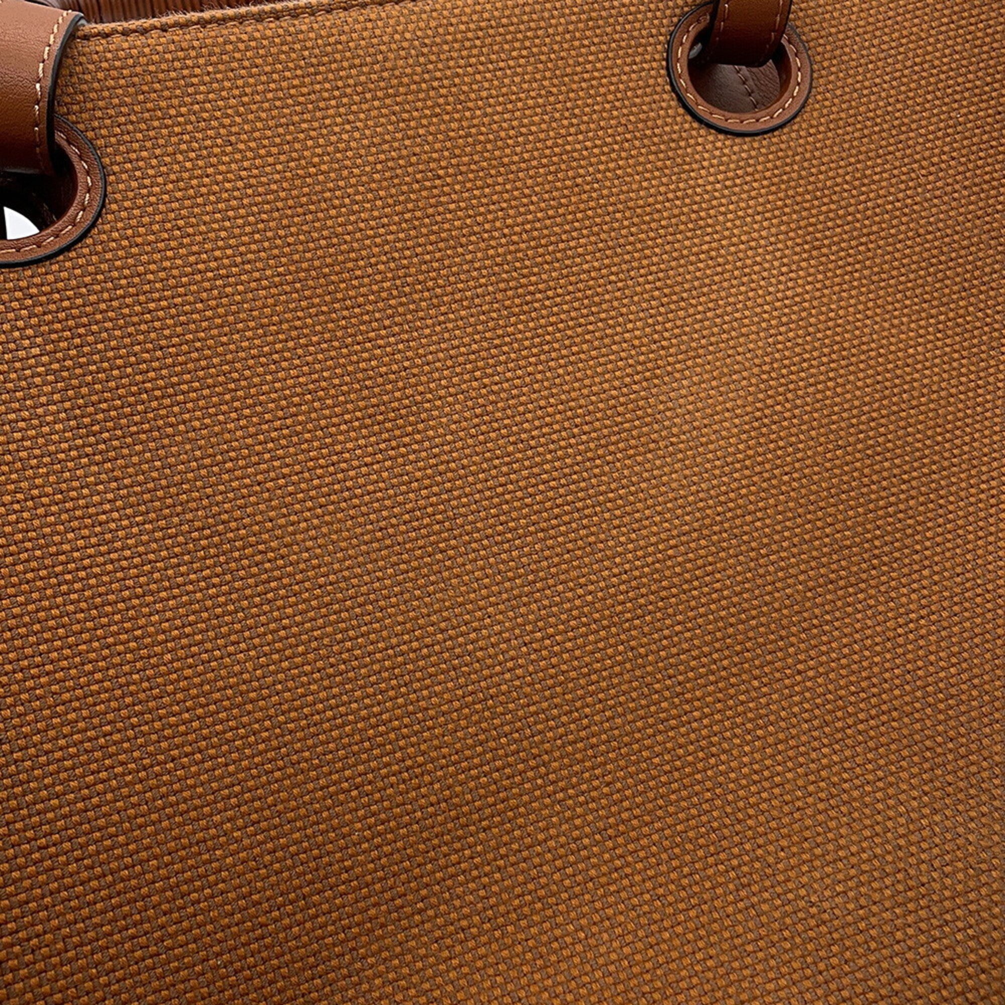 Loewe Jacquard Leather Handbag Shoulder Bag Tote Bag (Pre-Owned)