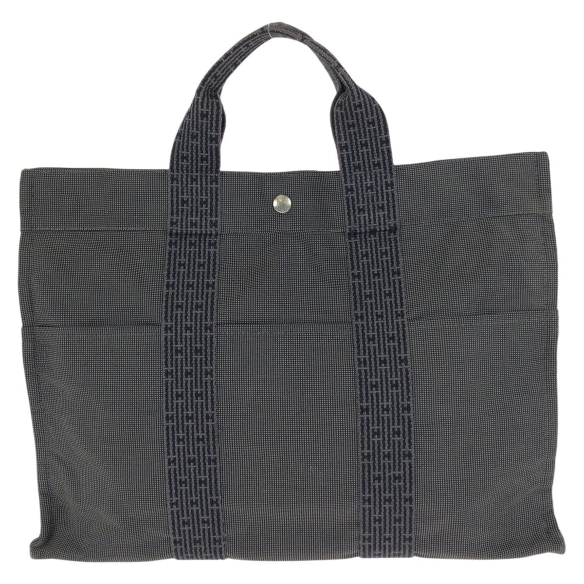Hermes Gray Polyamide Polyester Handbag Tote Bag (Pre-Owned)