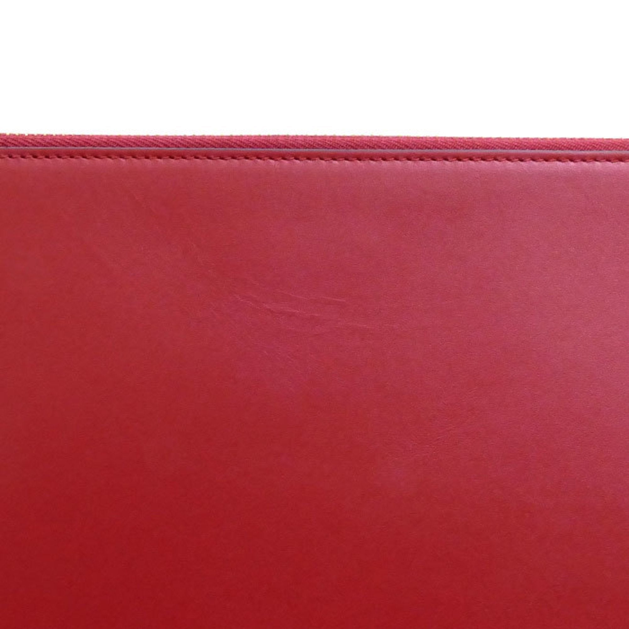 Gucci Beige Pink Red Color Suede Gg Supreme Clutch Bag (Pre-Owned)