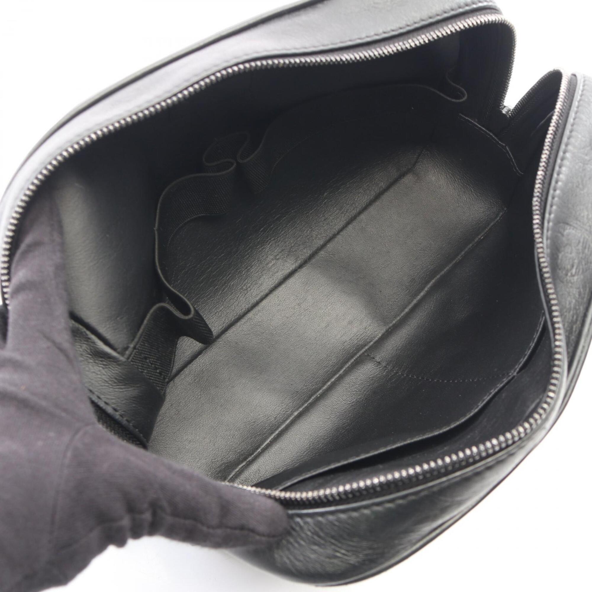 Louis Vuitton Black Noir Monogram Shadow Clutch Bag (Pre-Owned)
