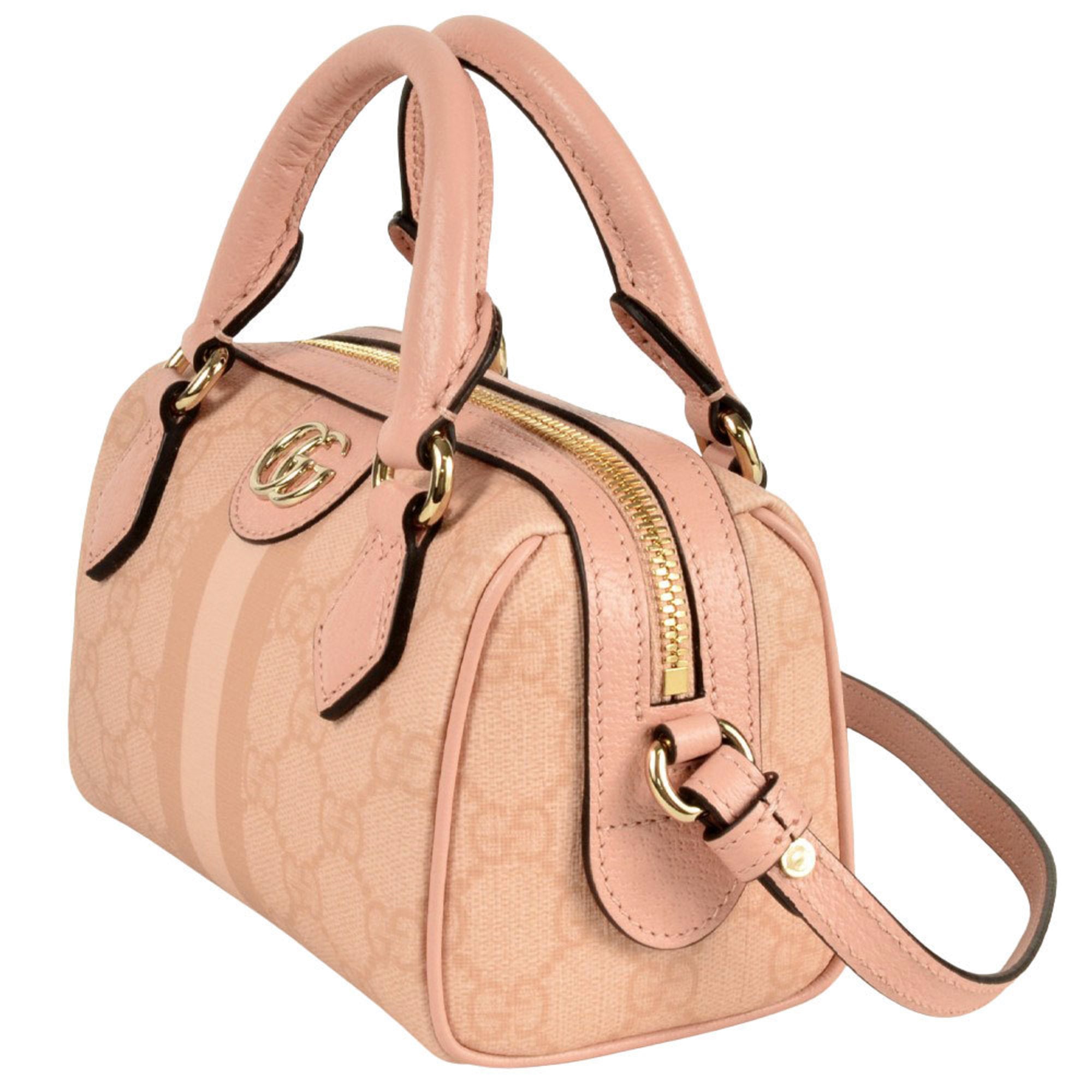 Gucci Ophidia Pink Gg Supreme Handbag Shoulder Bag (Pre-Owned)