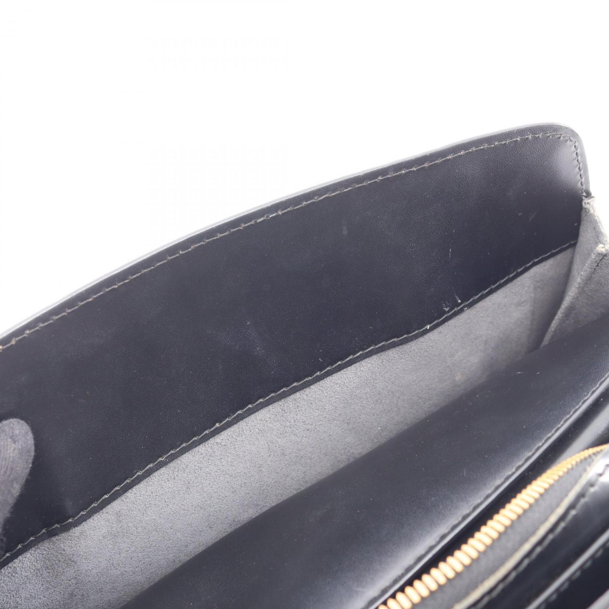 Louis Vuitton Black Leather Handbag (Pre-Owned)