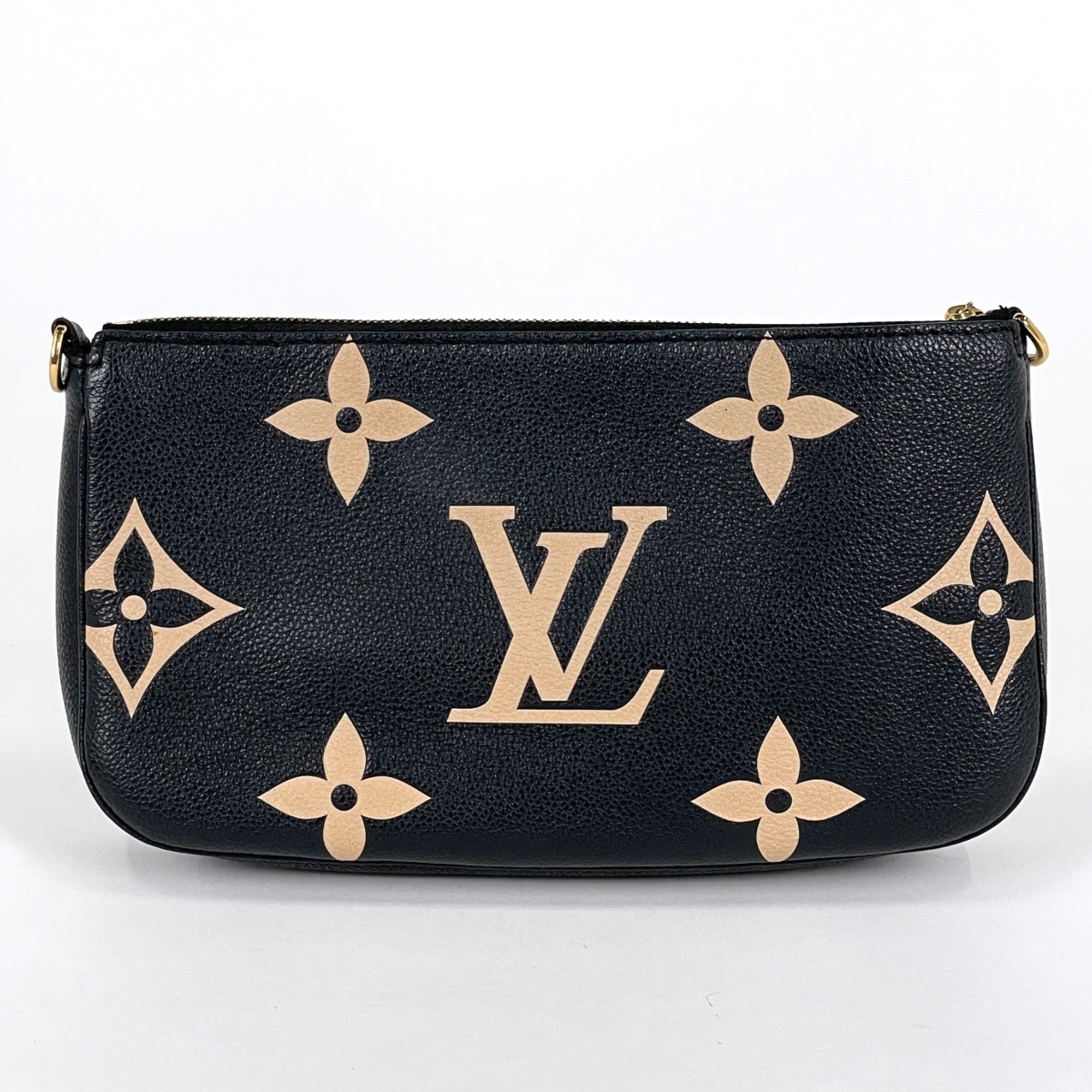 Louis Vuitton Monogram Empreinte Beige Black Monogram Empreinte Pochette Shoulder Bag (Pre-Owned)