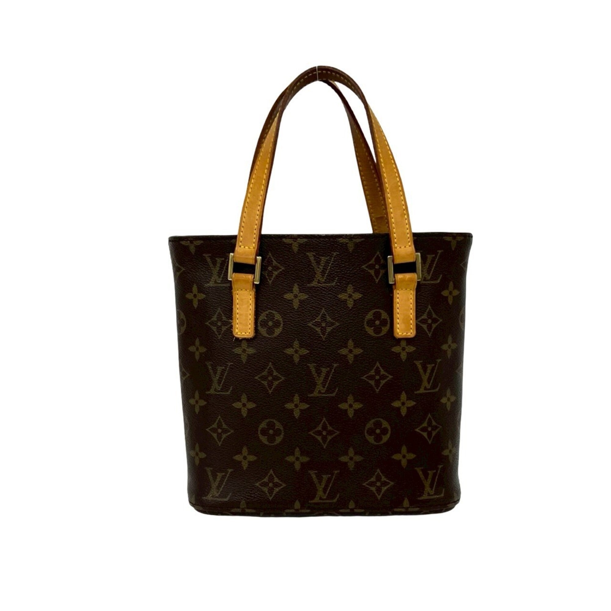 Louis Vuitton Brown Leather Pvc Handbag Tote Bag (Pre-Owned)