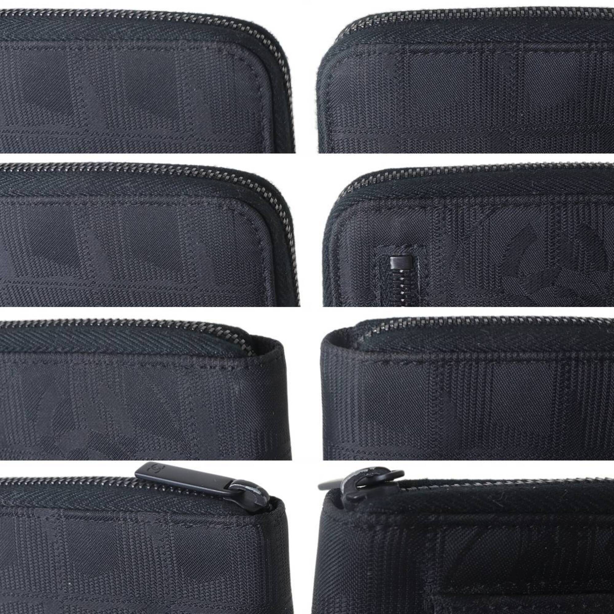 Chanel New Travel Line Black Long Wallet (Bi-Fold) (Pre-Owned)
