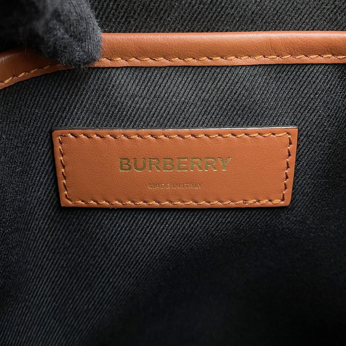 Burberry Beige Black Brown Pvc Leather Shoulder Bag (Pre-Owned)