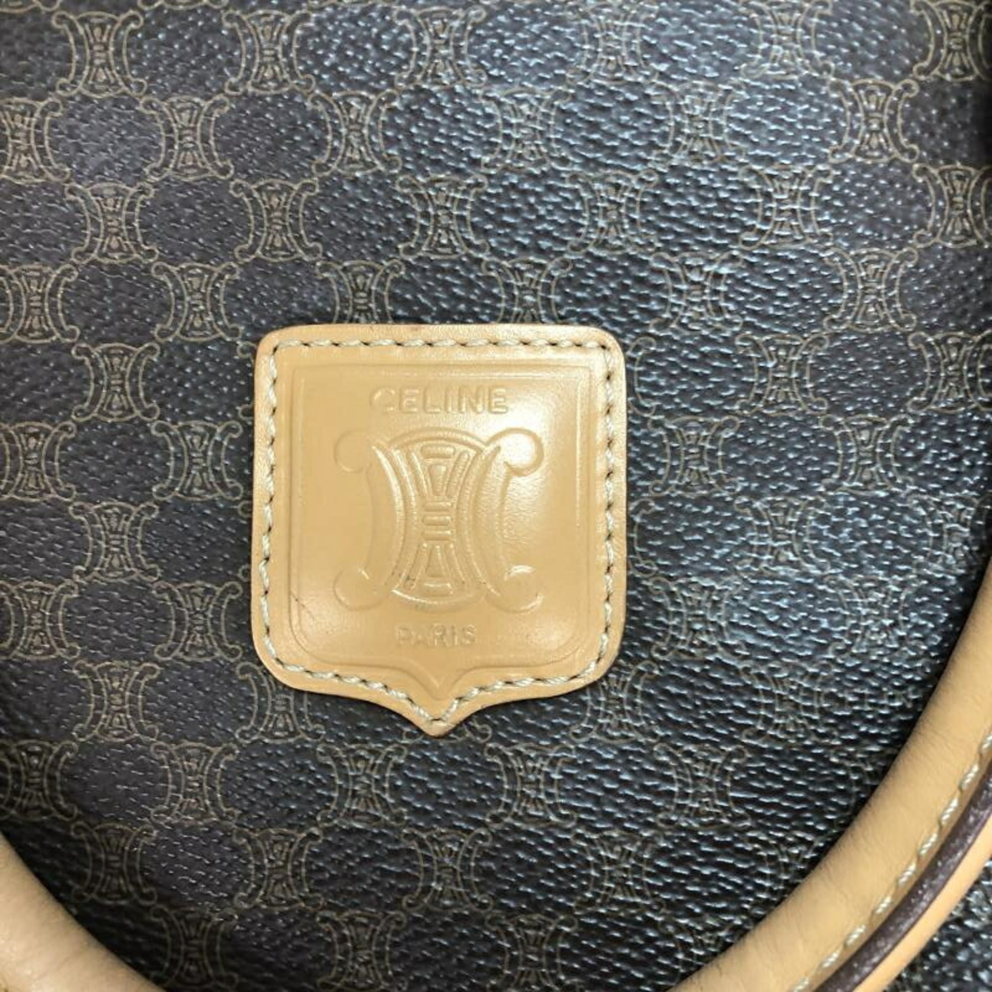 Celine Macadam Brown Boston Bag Handbag (Pre-Owned)