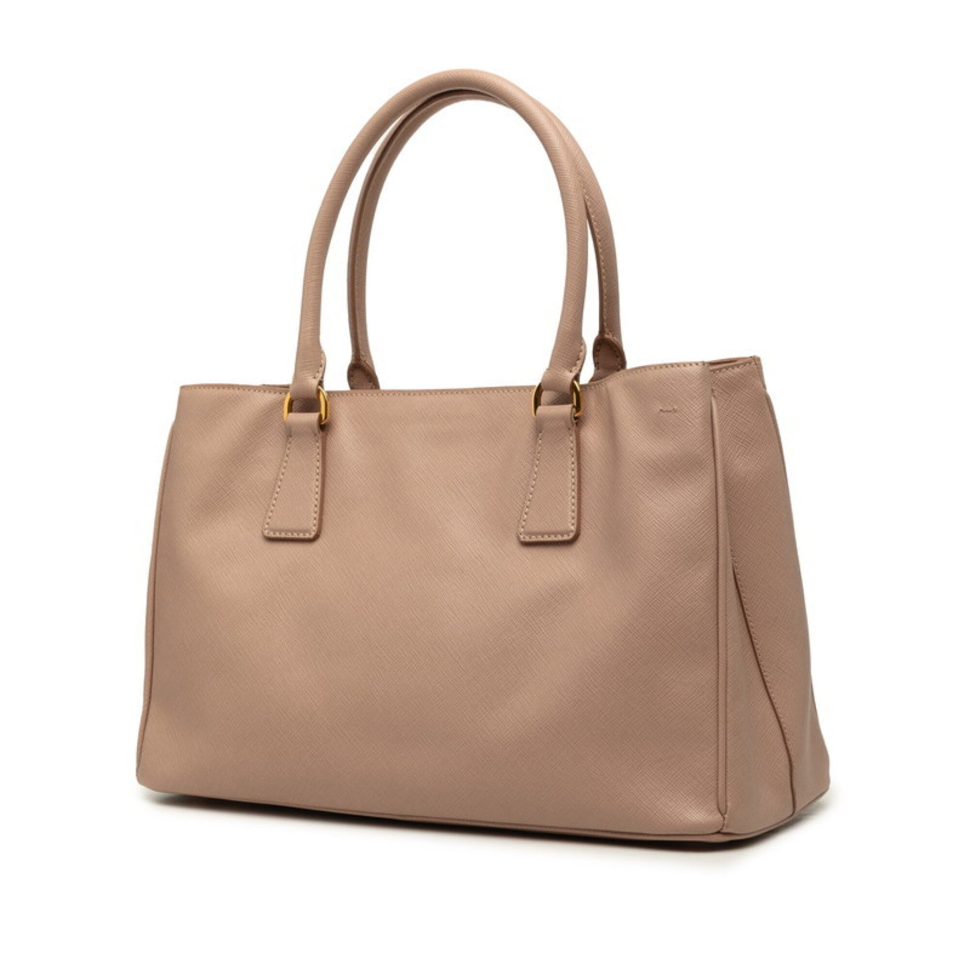 Prada Beige Leather Handbag Tote Bag (Pre-Owned)