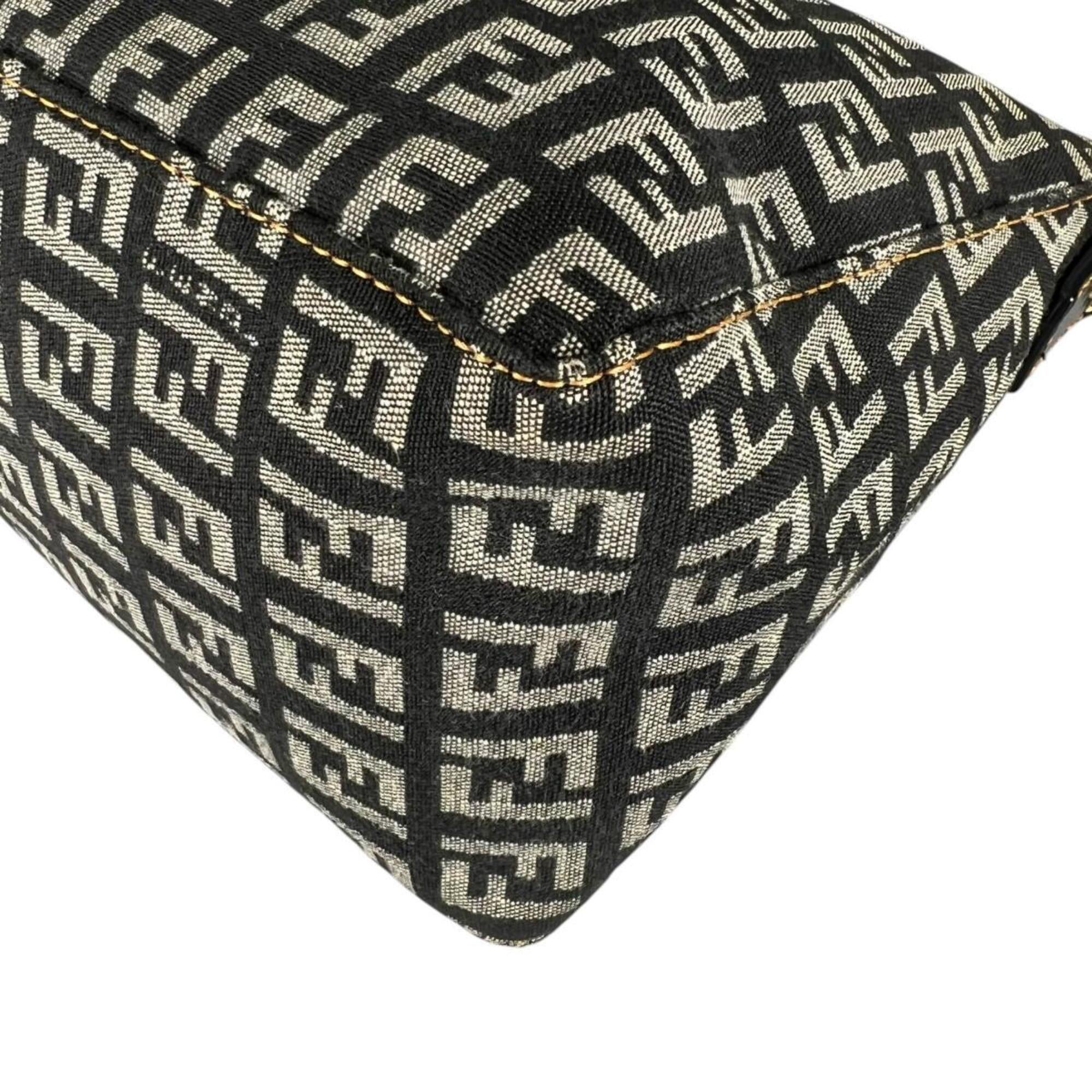 Fendi Gray Zucchino Nylon Shoulder Bag (Pre-Owned)