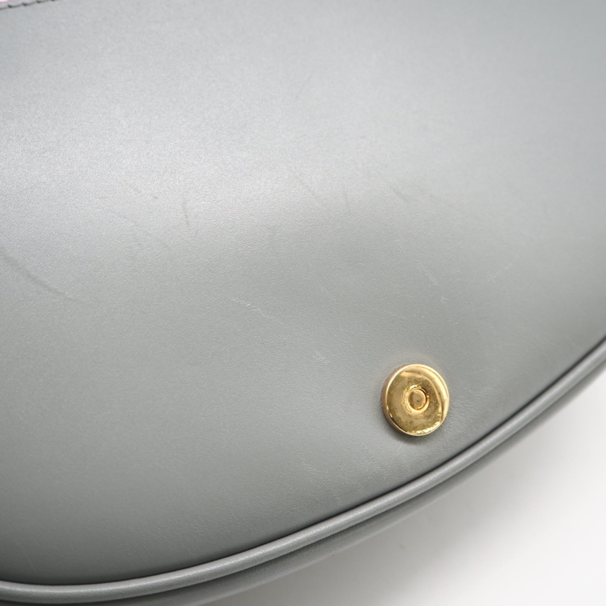 Christian Dior Gray Leather Shoulder Bag (Pre-Owned)