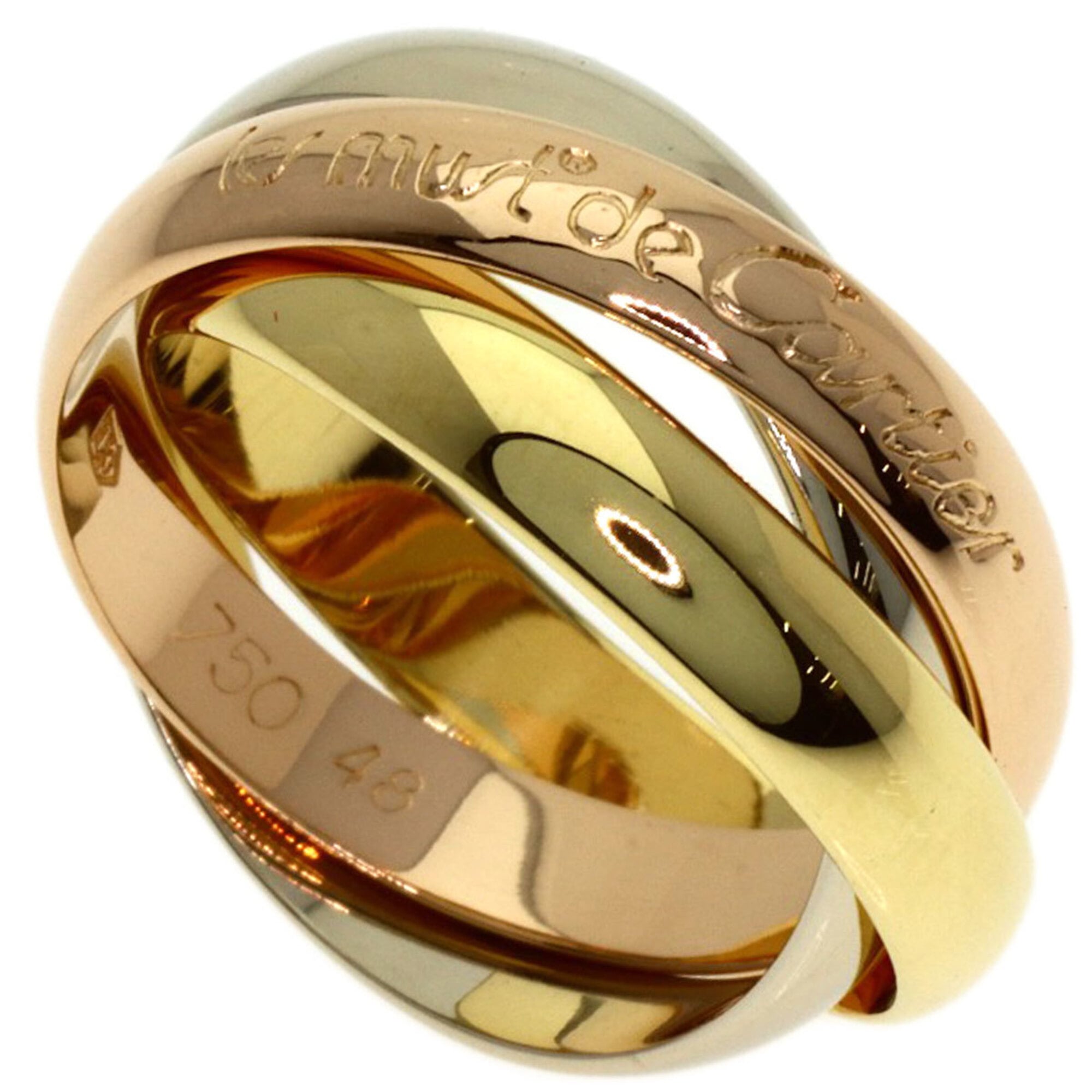 Cartier Trinity Yellow Gold (18K) Pink Gold (18K) White Gold (18K) Band Ring (Pre-Owned)