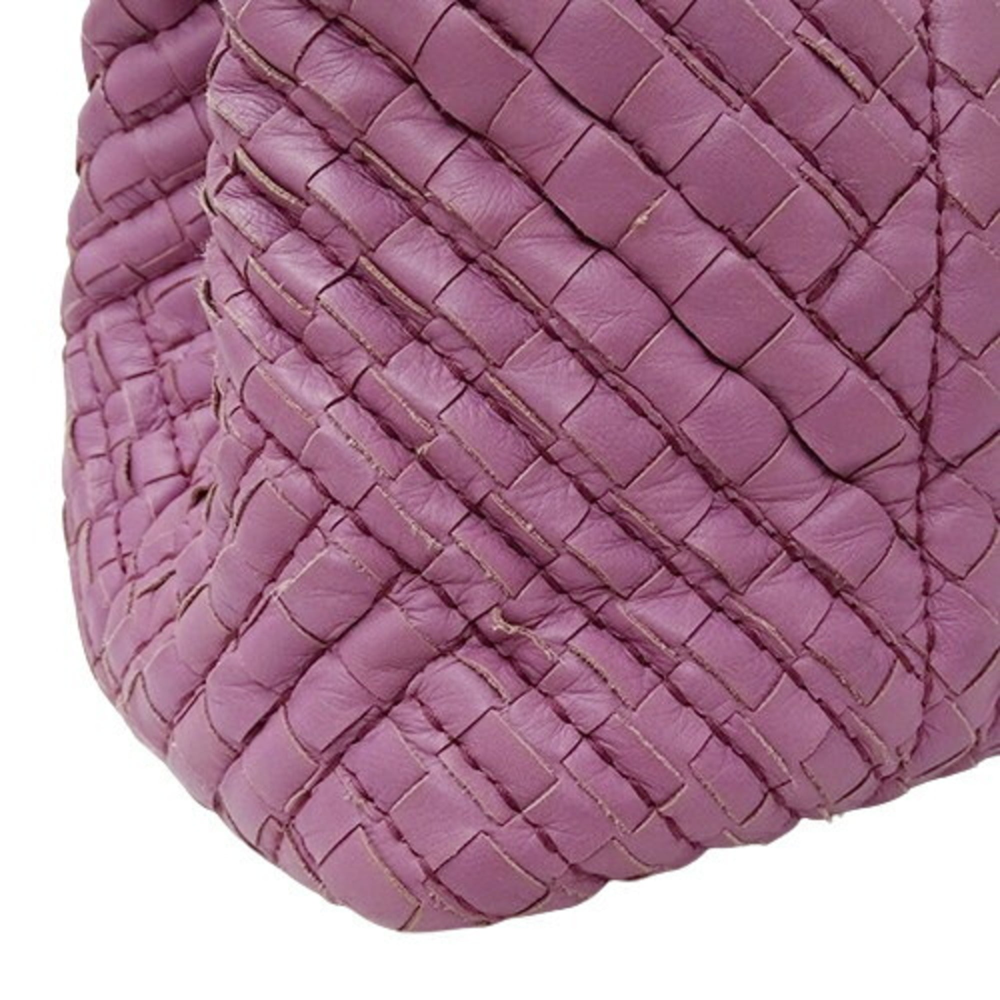 Bottega Veneta Pink Purple Leather Tote Bag (Pre-Owned)