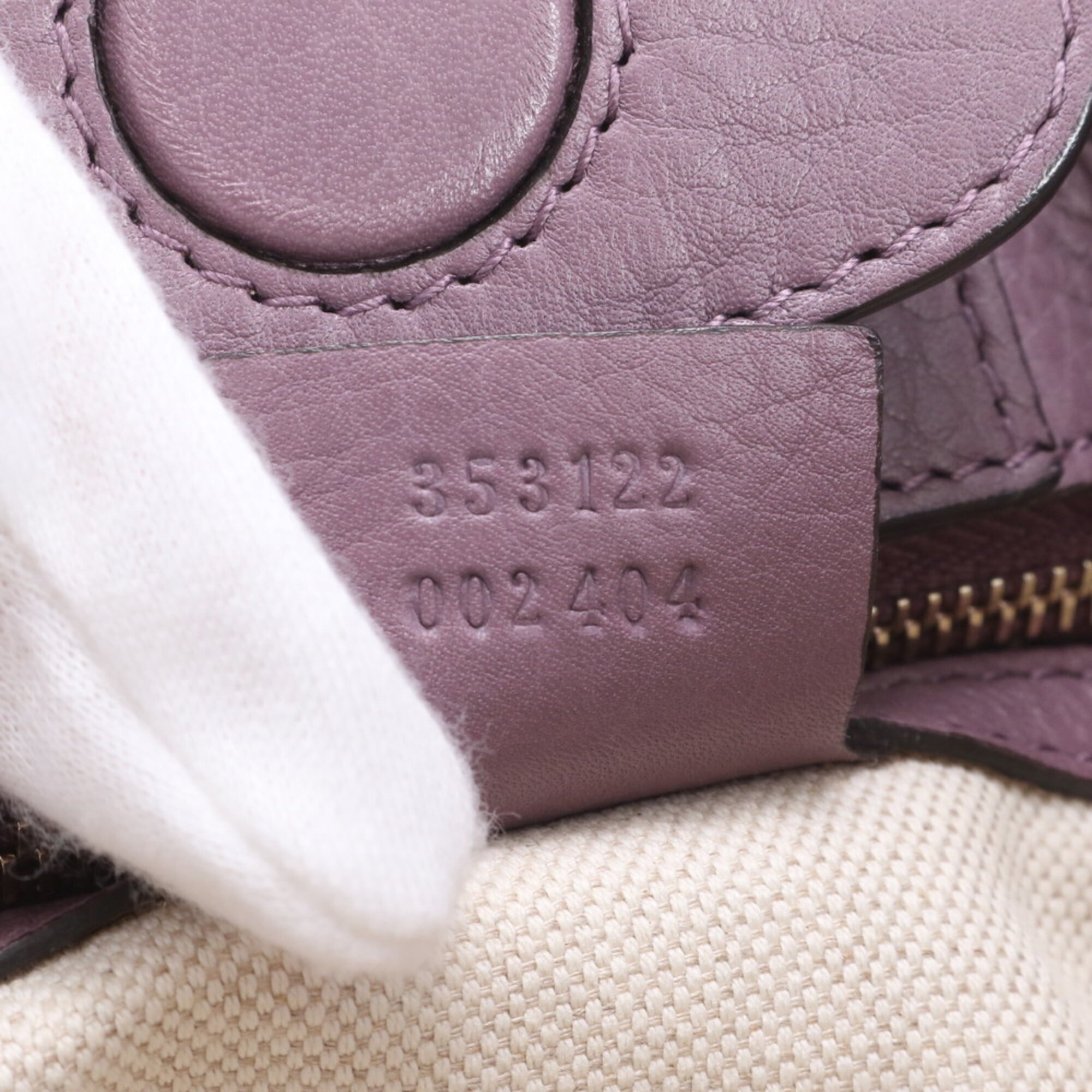 Gucci Miss Gg Purple Leather Handbag (Pre-Owned)