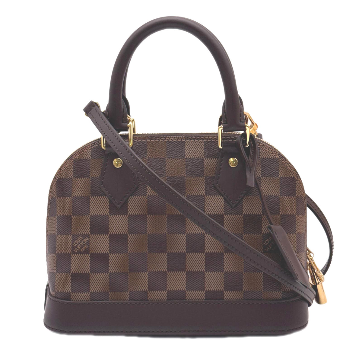 Louis Vuitton Damier Beige Brown Coated Canvas Leather Handbag (Pre-Owned)