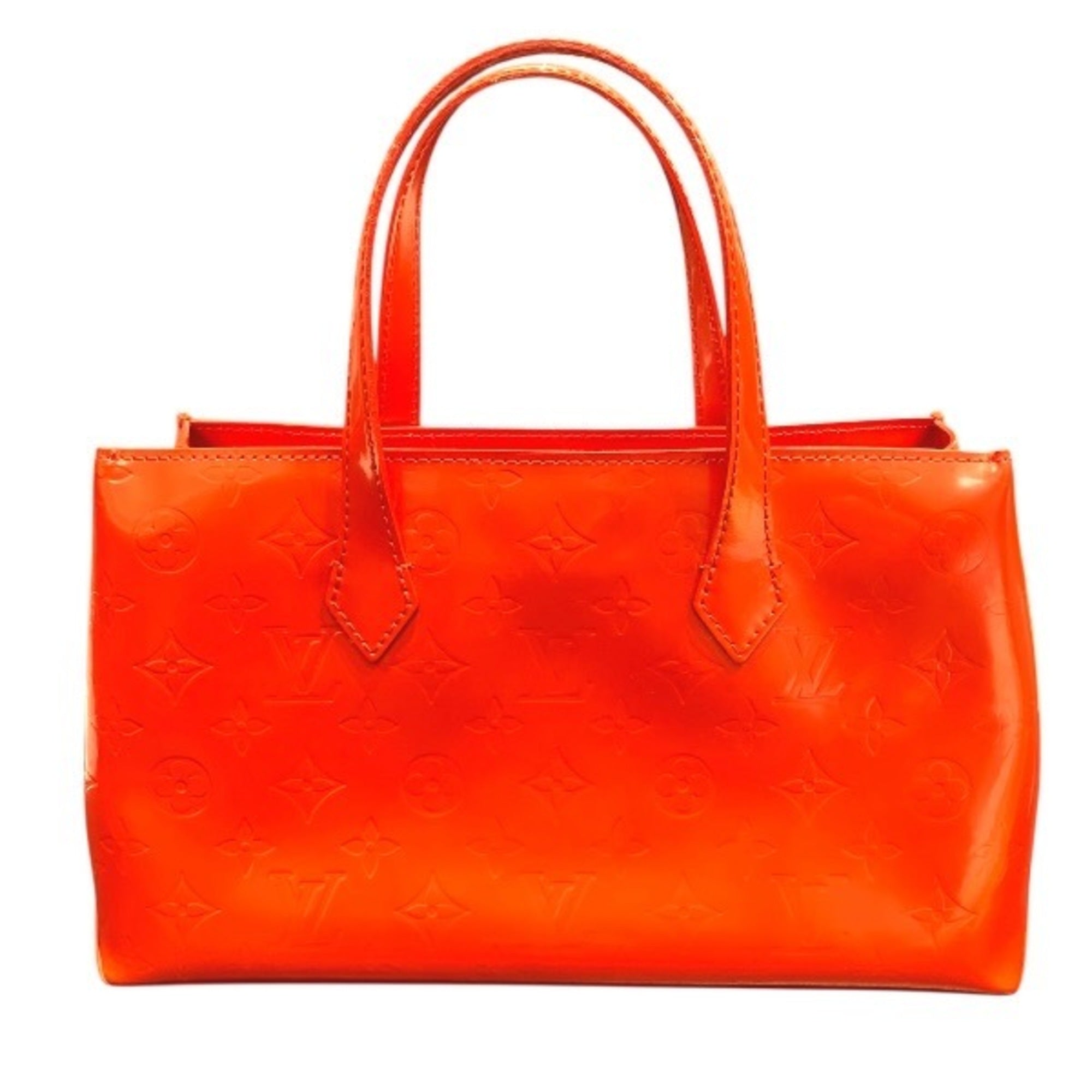 Louis Vuitton Orange Patent Leather Handbag (Pre-Owned)