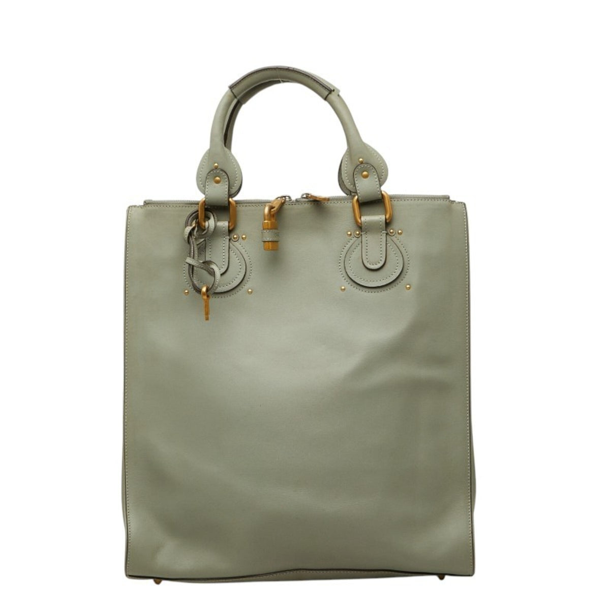 Chloé Green Leather Handbag Tote Bag (Pre-Owned)