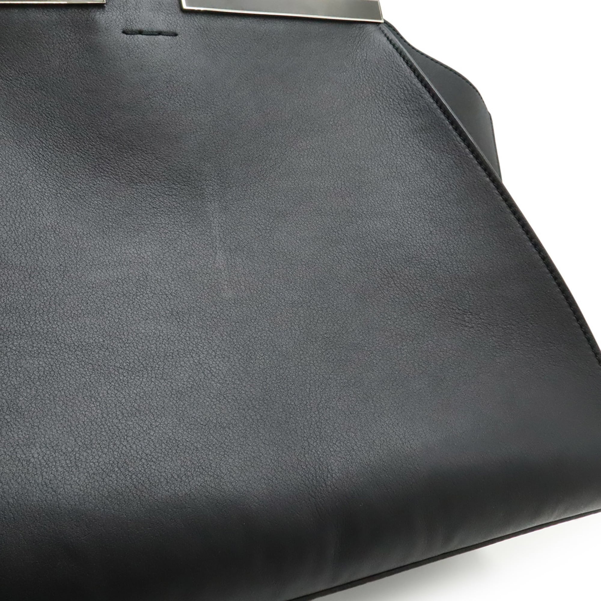 Fendi 3Jours Black Leather Handbag Shoulder Bag (Pre-Owned)