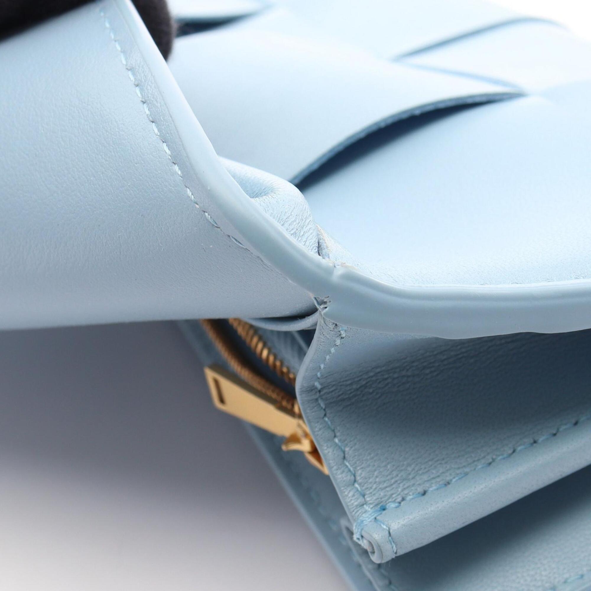 Bottega Veneta Blue Leather Long Wallet (Bi-Fold) (Pre-Owned)