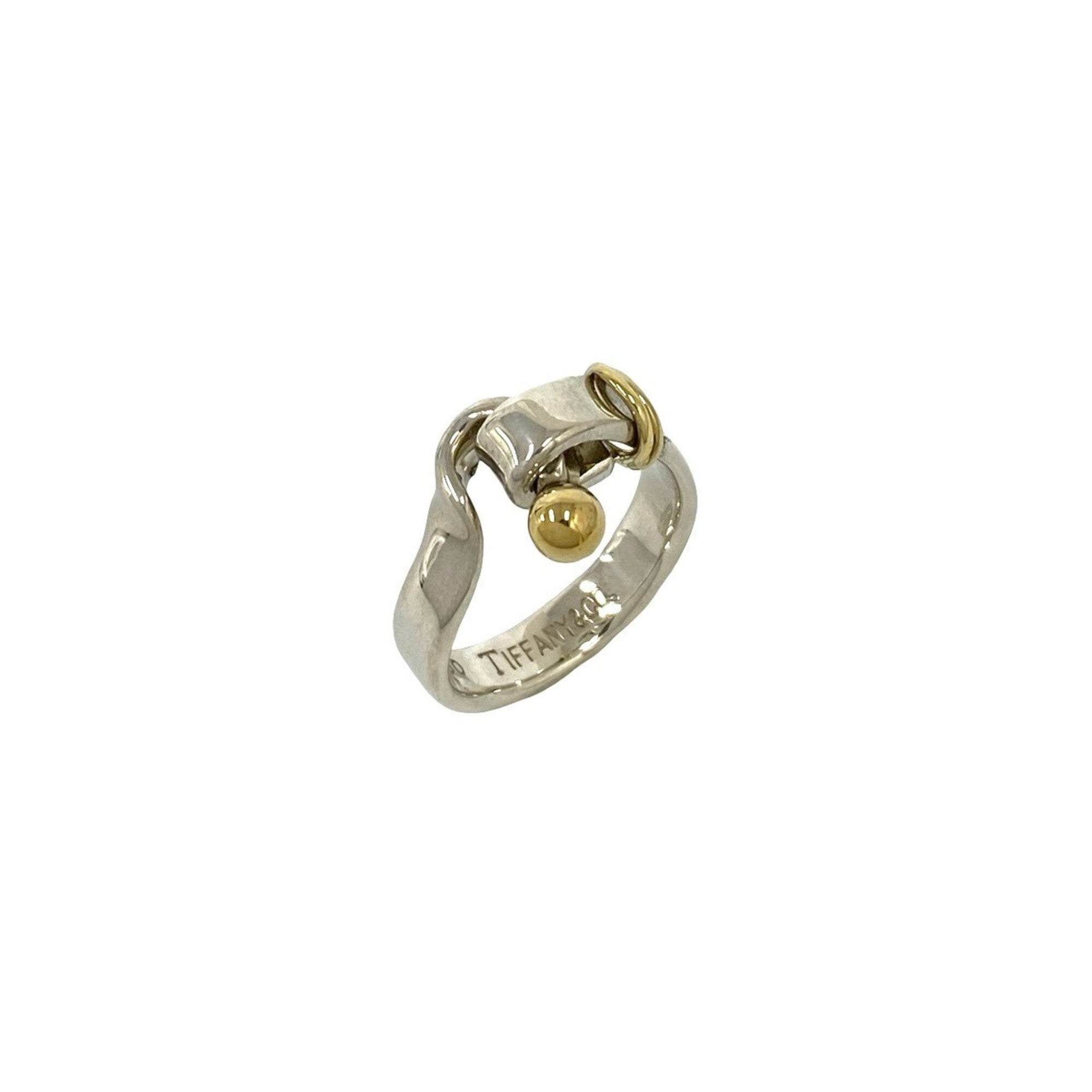 Tiffany Silver Yellow Gold (18K) Silver 925 Band Ring (Pre-Owned)