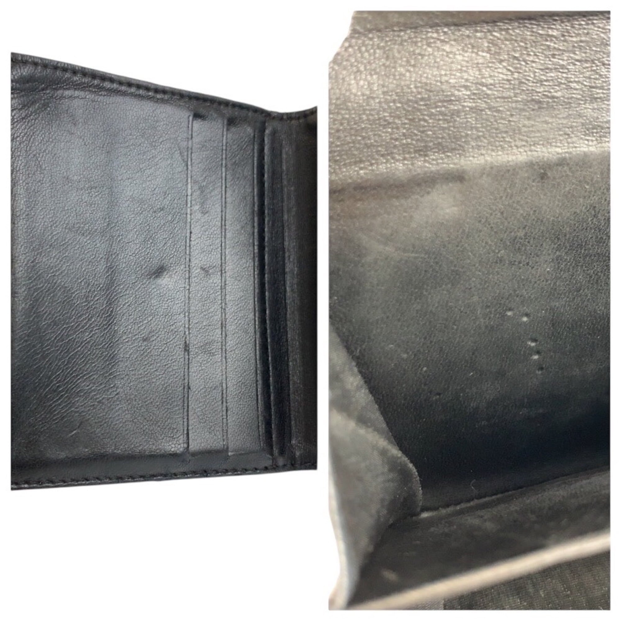 Chanel Black Leather Wallet (Tri-Fold) (Pre-Owned)