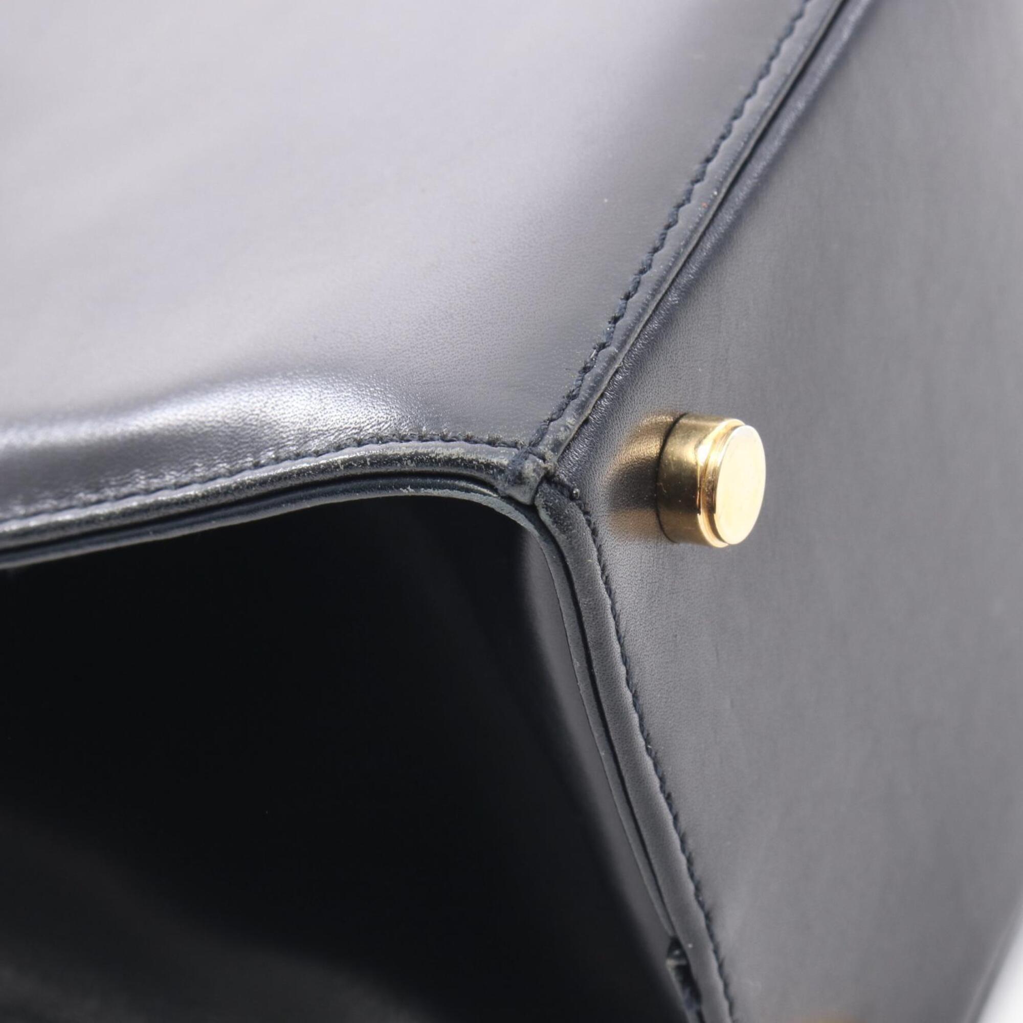 Salvatore Ferragamo Navy Leather Handbag (Pre-Owned)