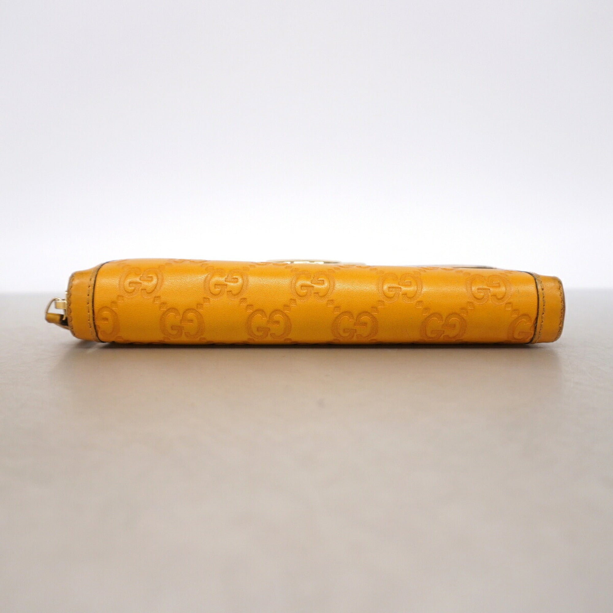 Gucci Yellow Leather Long Wallet (Bi-Fold) (Pre-Owned)