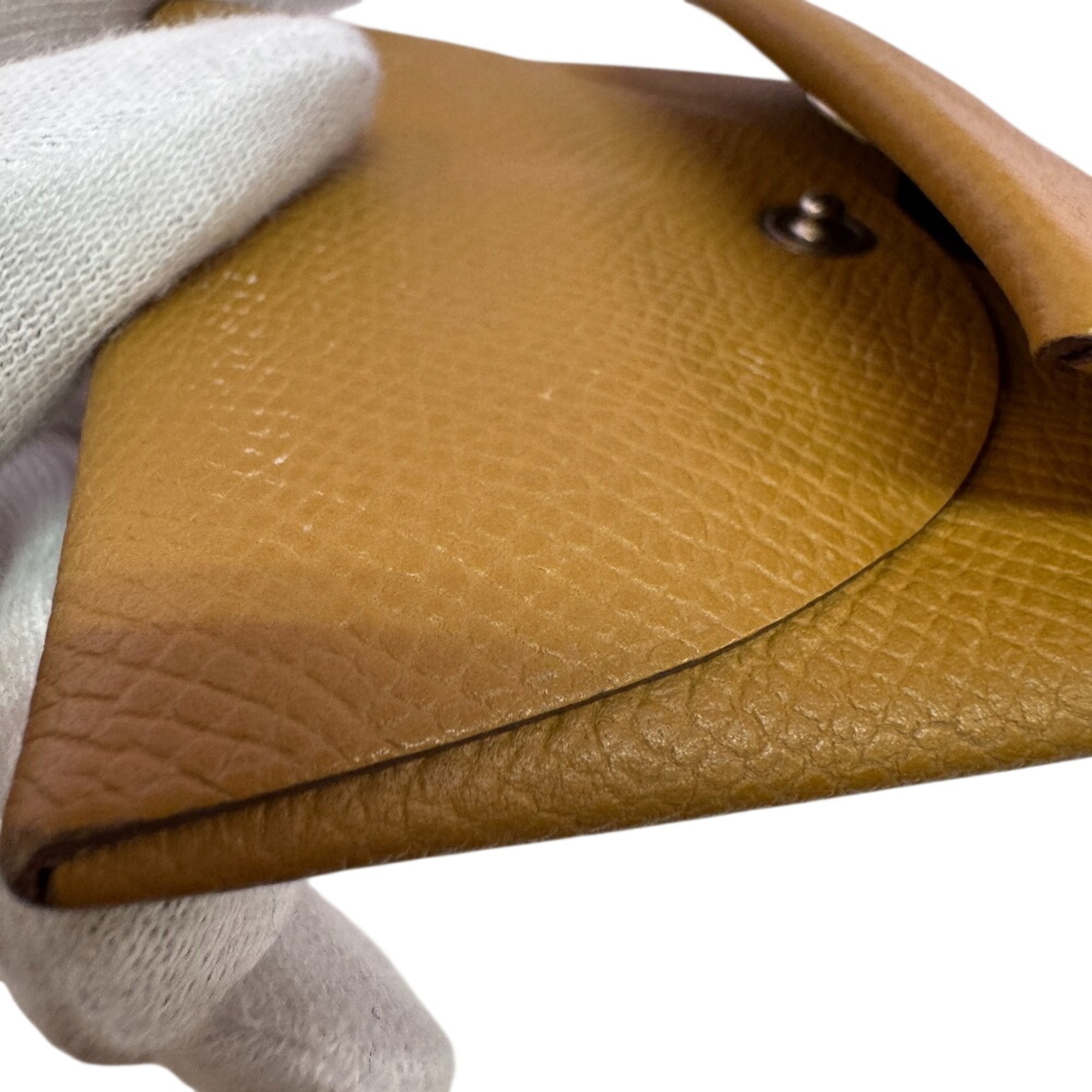 Hermes Brown Chevre Leather Coin Purse/Coin Case (Pre-Owned)