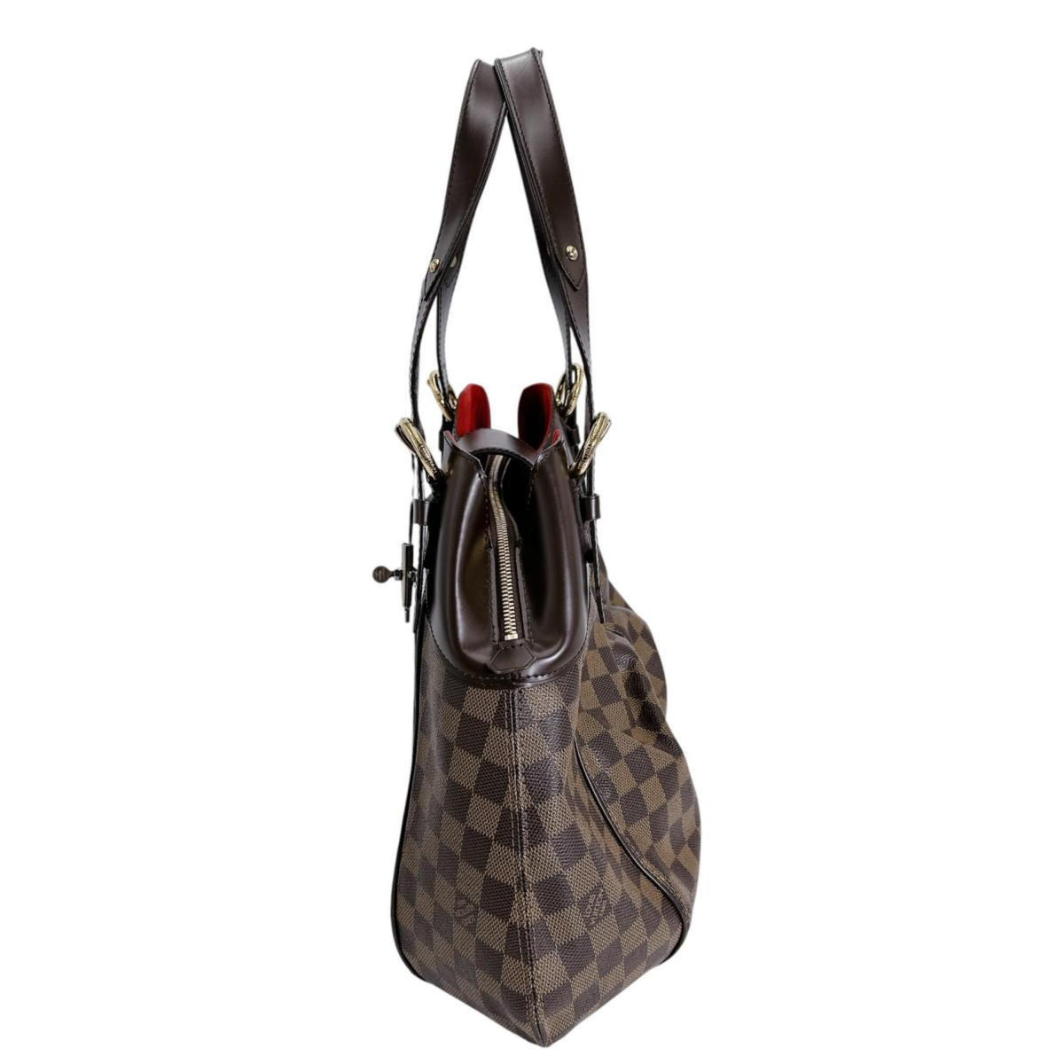 Louis Vuitton Damier Brown Damier Canvas Handbag Tote Bag (Pre-Owned)